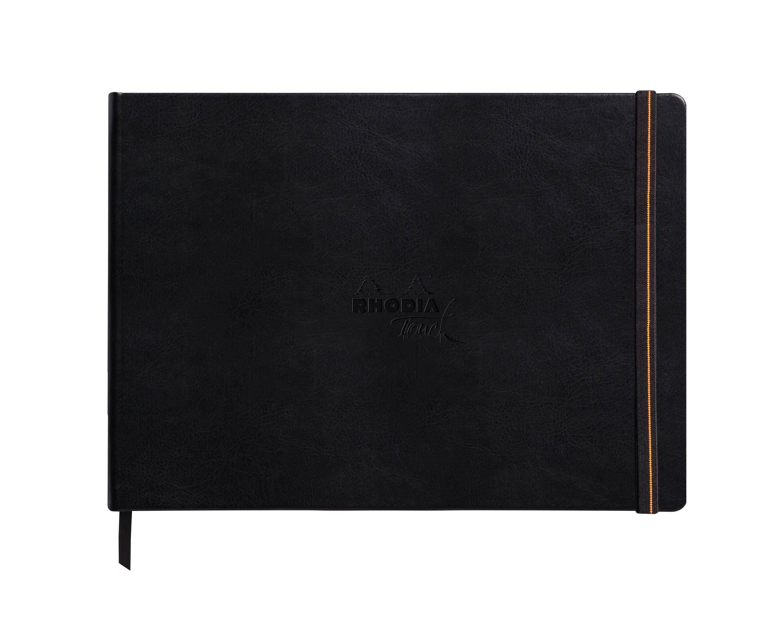 Rhodia Touch Book, Skizzenbuch 20 Bl extraweiß 250g, A4 Quer Schwarz 116172C