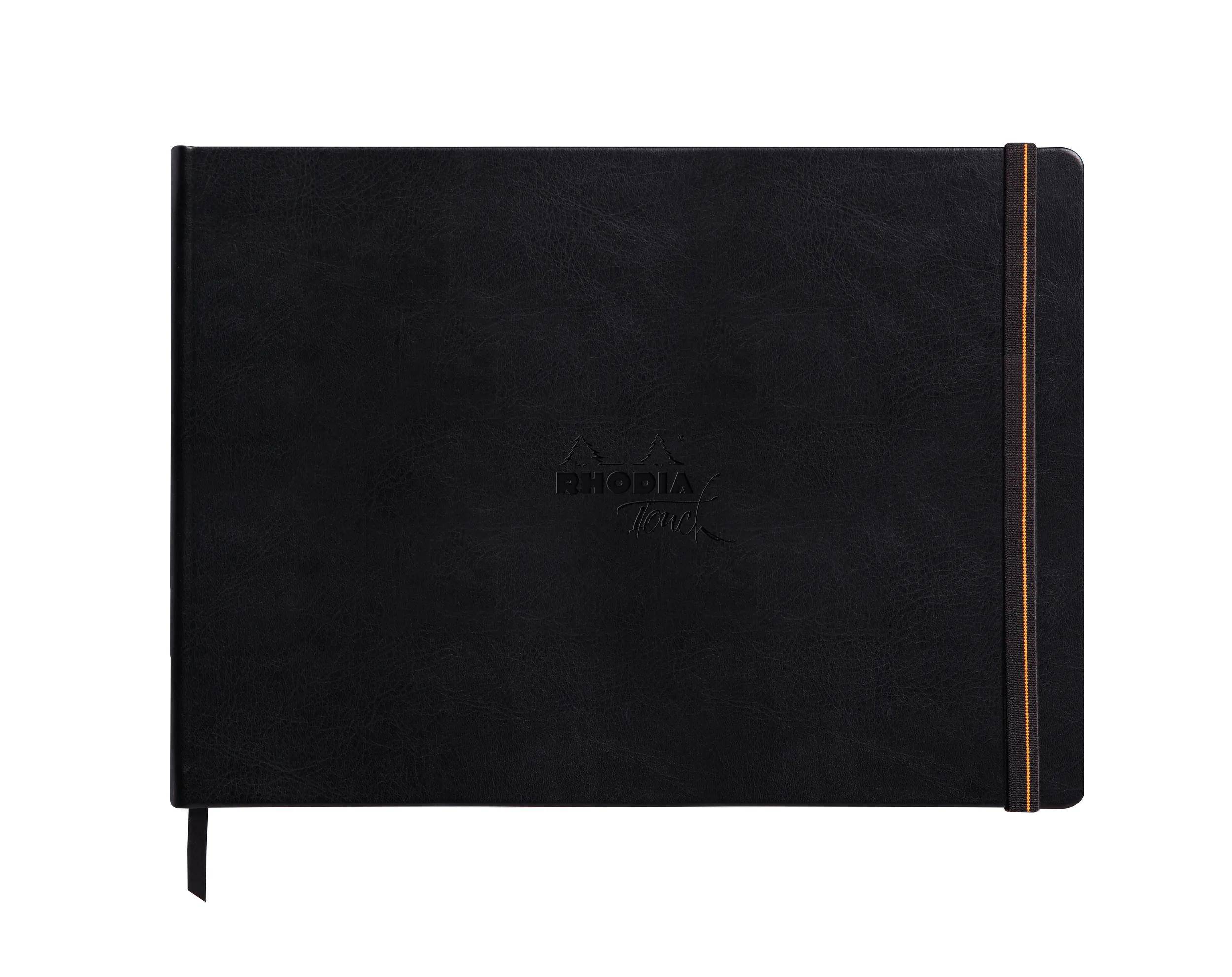 Rhodia Touch Book, Skizzenbuch 20 Bl extraweiß 250g, A4 Quer Schwarz 116172C