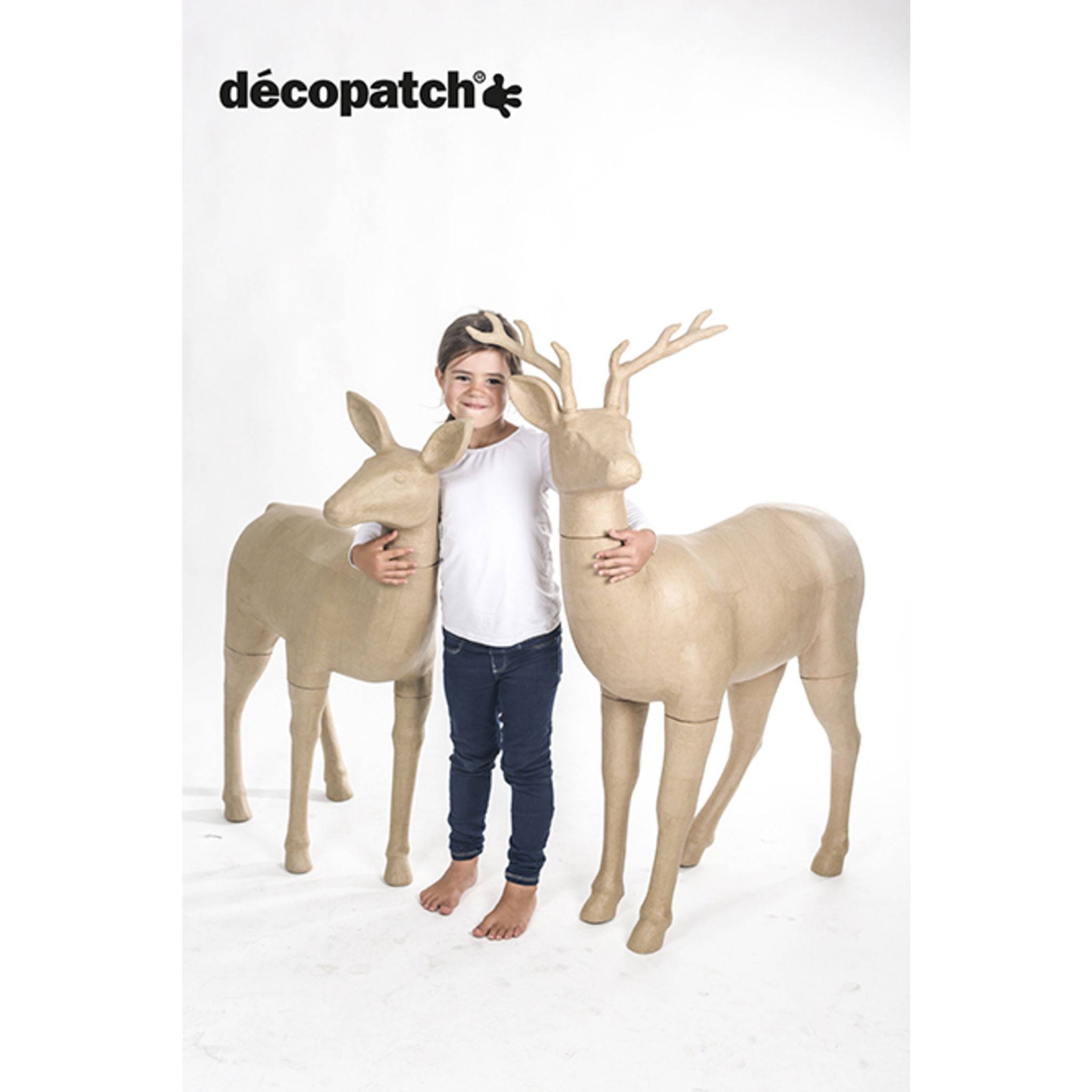 Décopatch Pappmaché, braun, Rentier 122 cm - Kartonbraun XLA29C