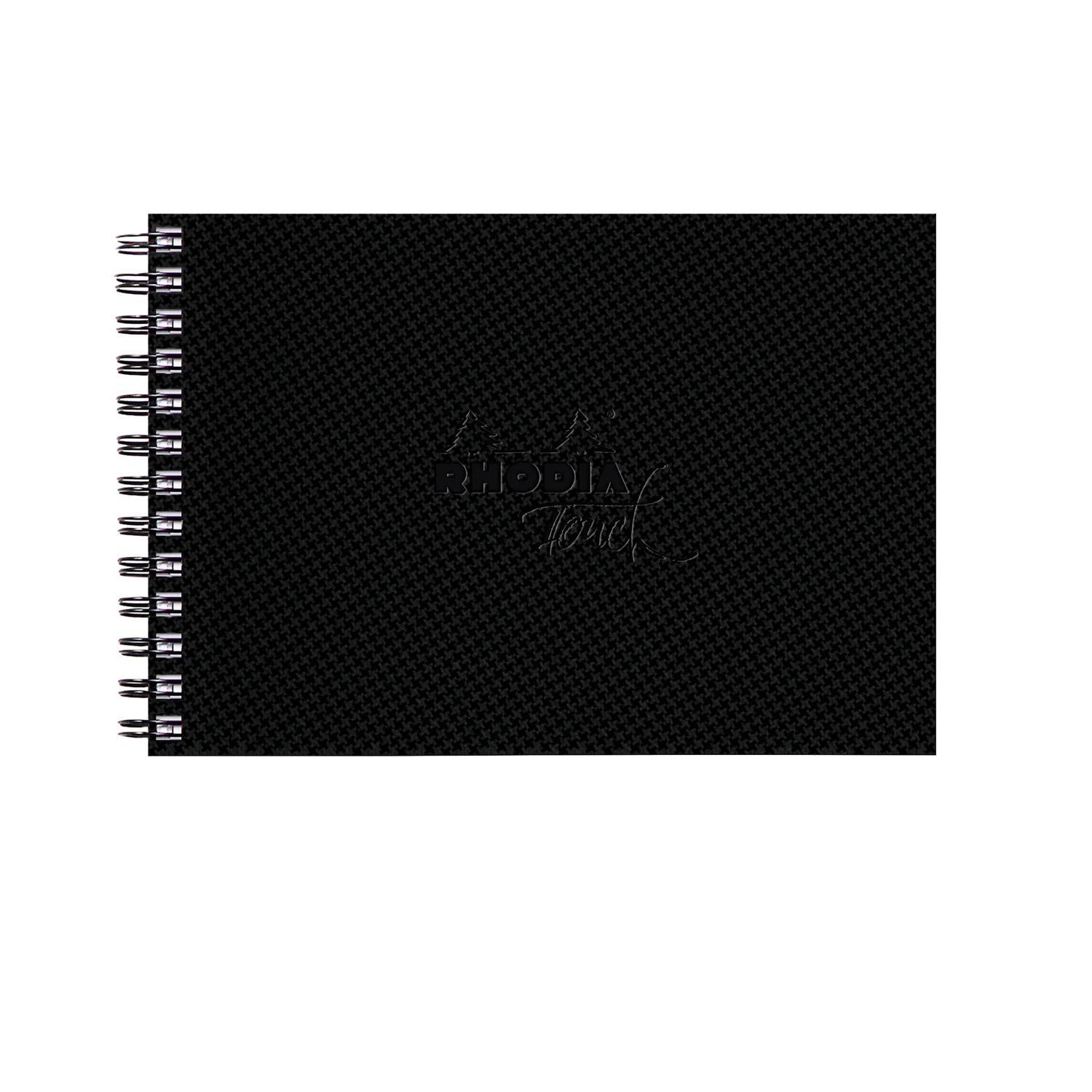 Rhodia Touch, Watercolor Book, 100% Hadern 300g, 20 Bl, A6 Quer Schwarz 116162C