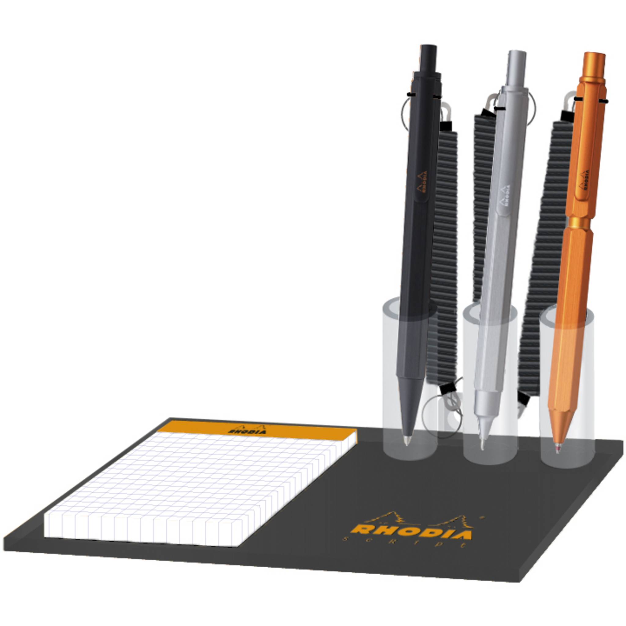 Rhodia scRipt, Tester für den Multi Pen, inklusive geheftetem Rhodia-Block 9303C
