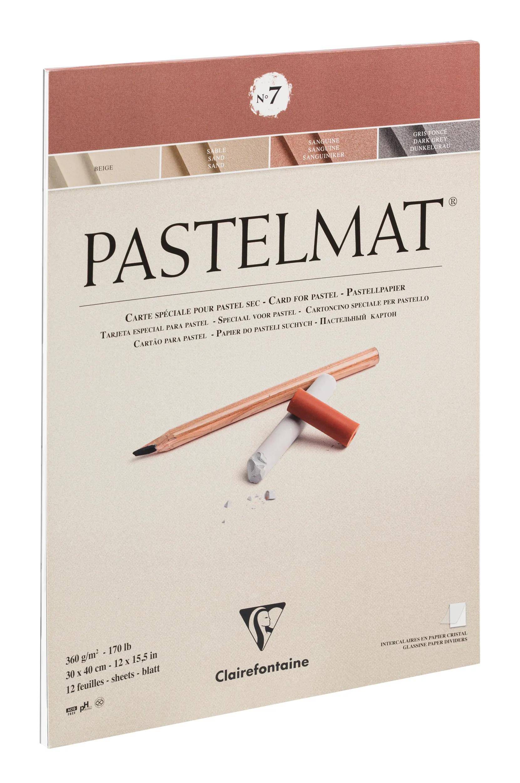 Clairefontaine Pastellblock 12 Blatt 30x40cm 4 Farben sortiert 96054C