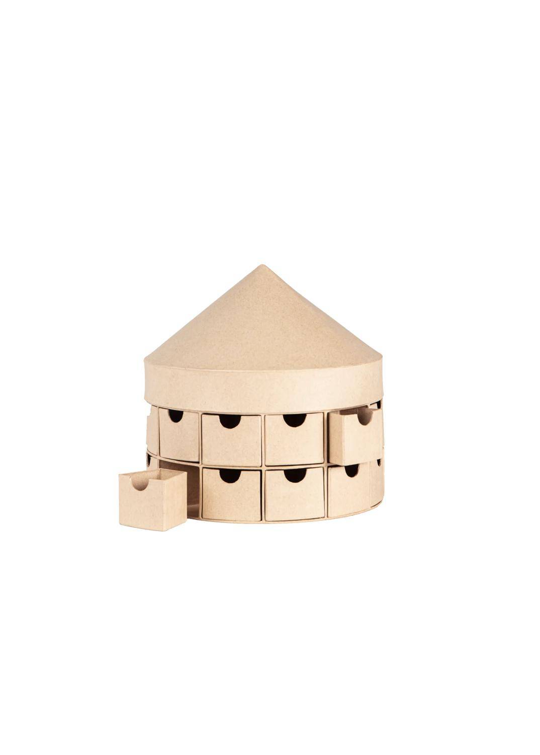Décopatch Pappmaché, Adventskalender, 25x25x25 cm Kartonbraun HD088C