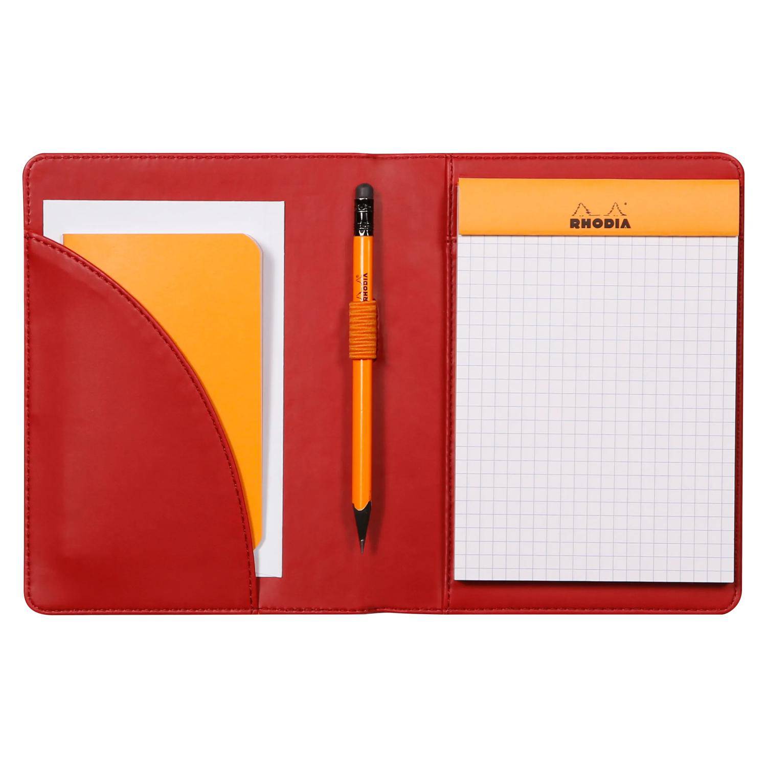 Rhodia Rhodiarama Mappe Block oder Notizheft A6, N°13 13x17 cm Mohnrot 213007C