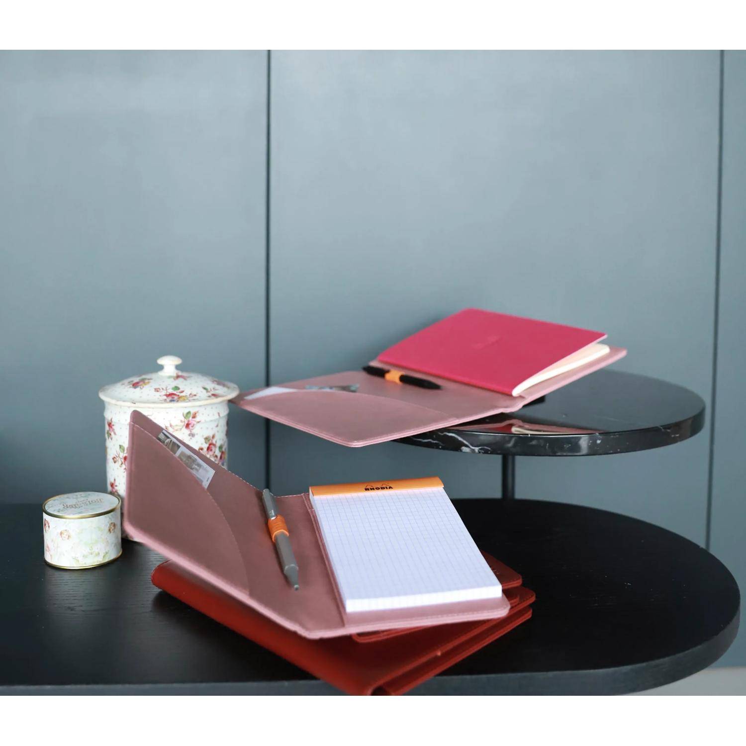 Rhodia Mappe für Block oder Notizheft B7, N°12 10,5x14 cm Rosenholz 212009C
