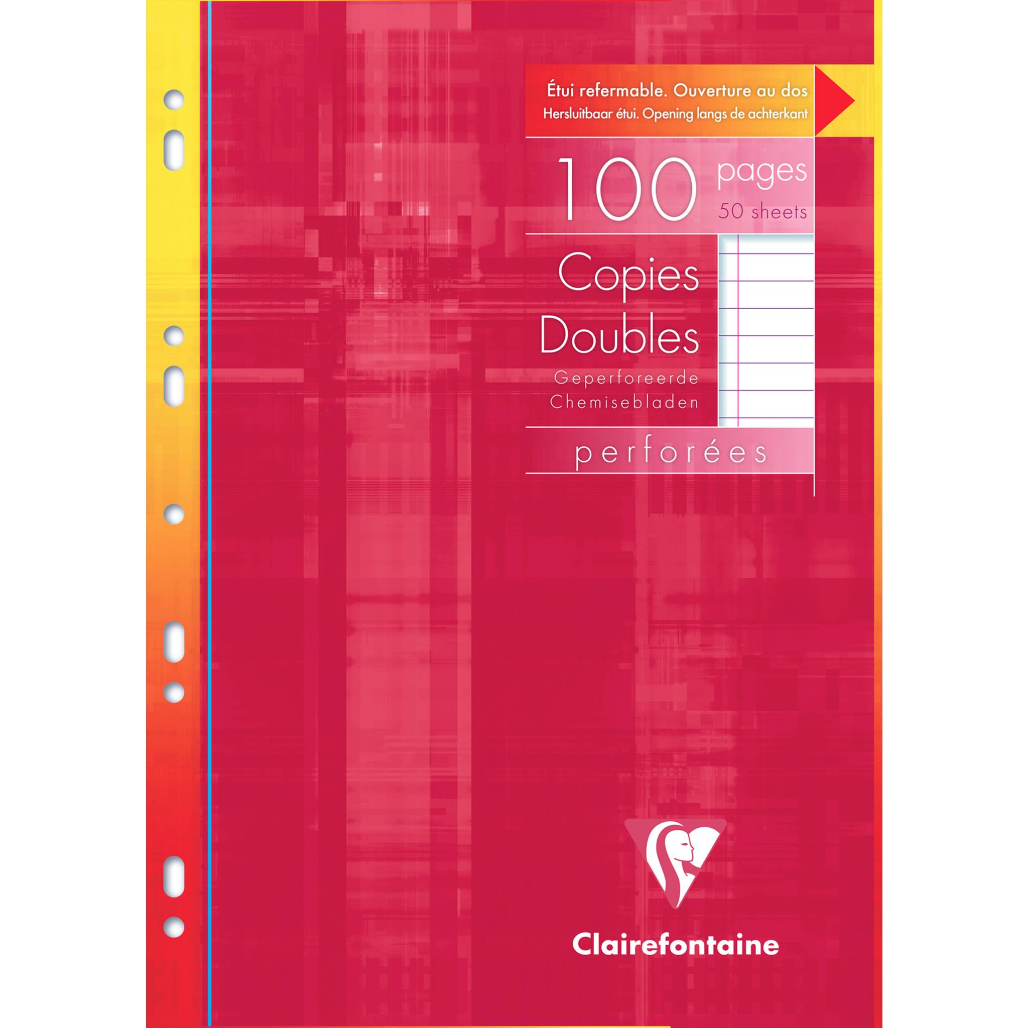 Clairefontaine 10x Klausurbogen (Doppelblätter) A4 in Pack. 100 Seiten lin 4725C