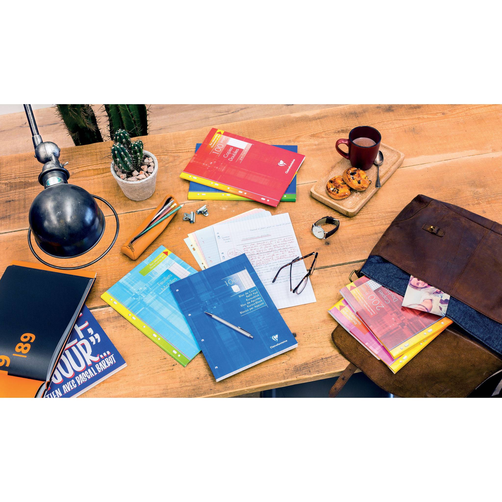 Clairefontaine 10x Pack. 50 Blatt Ringbucheinlagen DIN A4 90g franz. Lin. 1731C