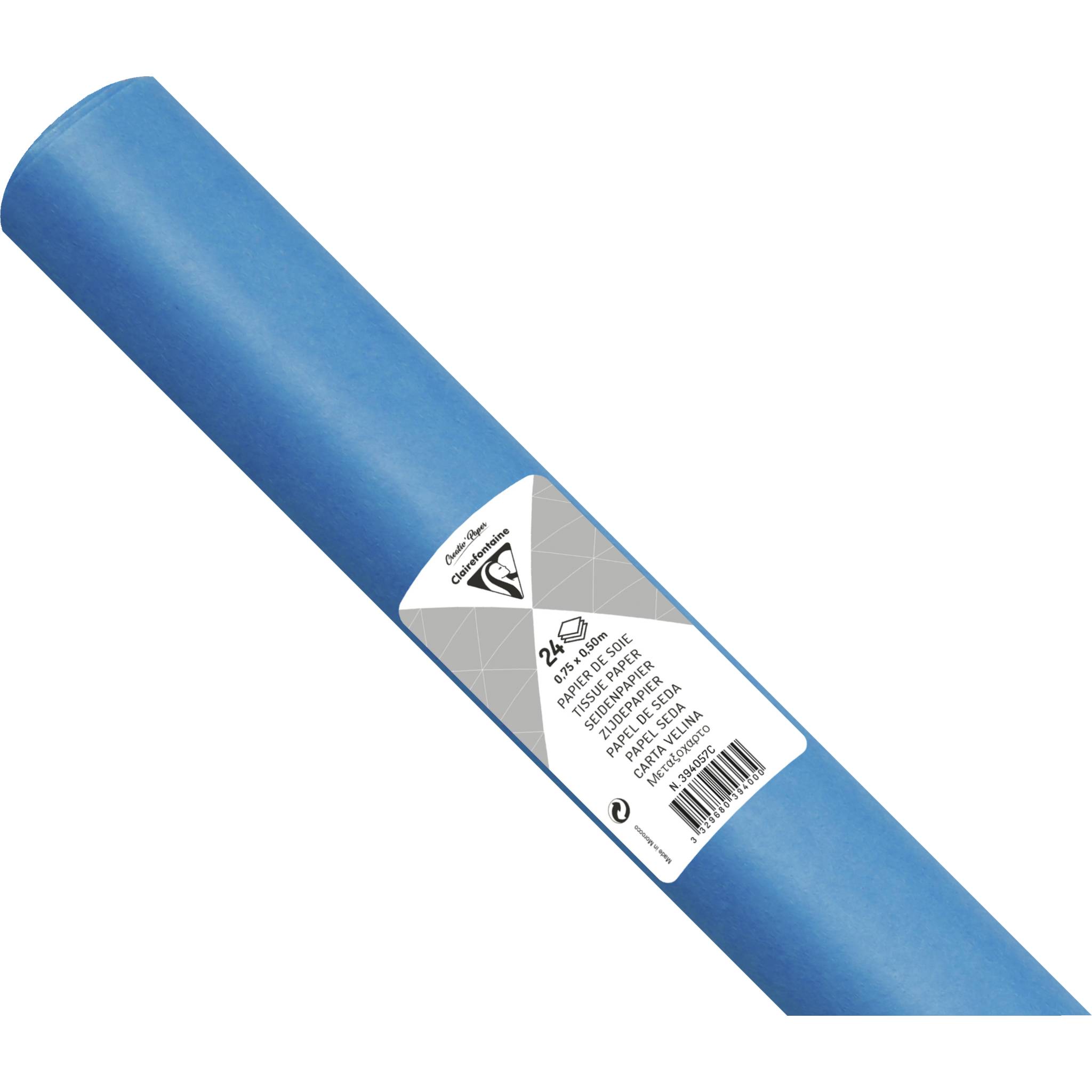 Clairefontaine 5x Seidenpapier Rolle 24 Bogen 50x75cm Petroliumblau 394057C