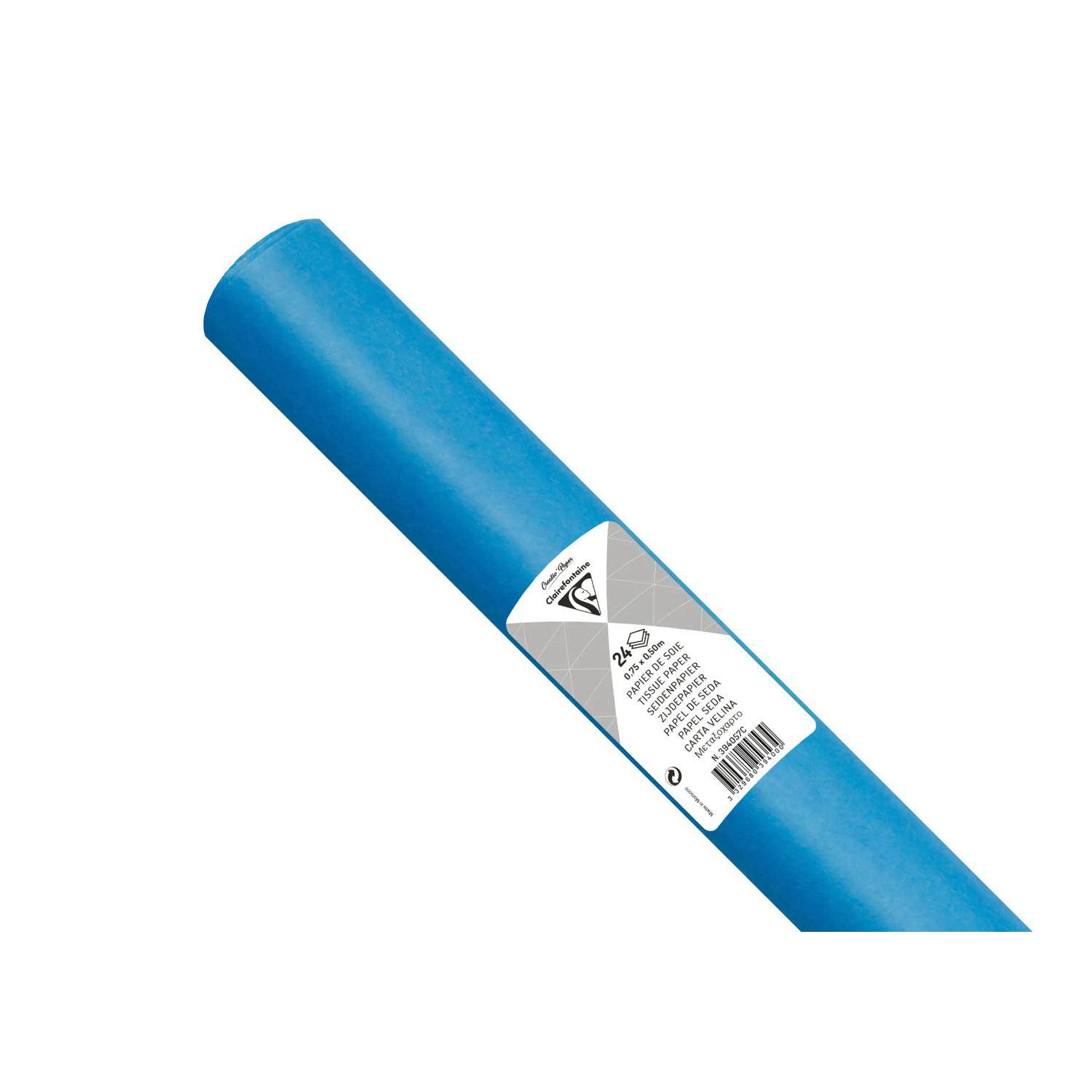 Clairefontaine 5x Seidenpapier Rolle 24 Bogen 50x75cm Petroliumblau 394057C