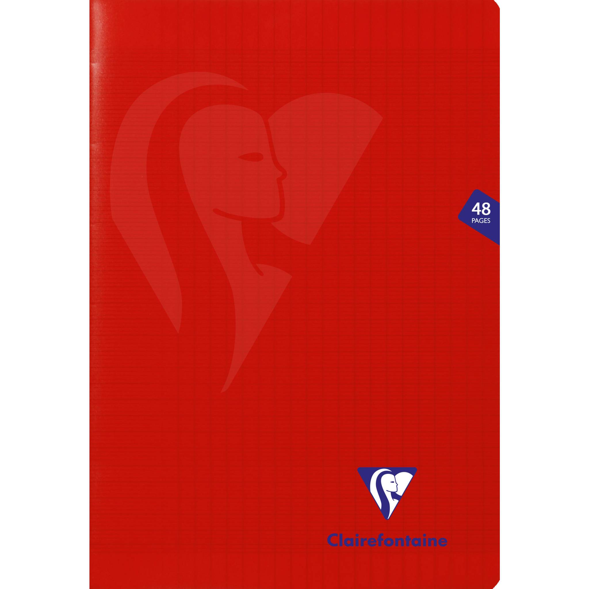 Clairefontaine 10x Heft A4 Mimesys, 24 Blatt französische Lineatur Rot 333101C