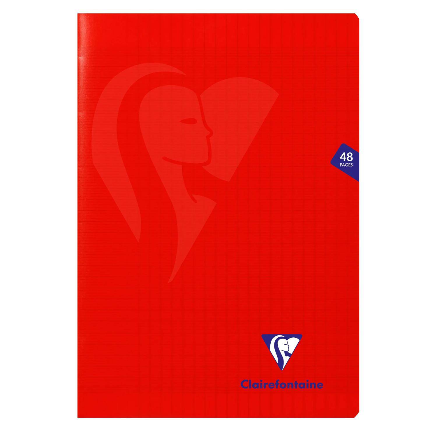 Clairefontaine 10x Heft A4 Mimesys, 24 Blatt französische Lineatur Rot 333101C