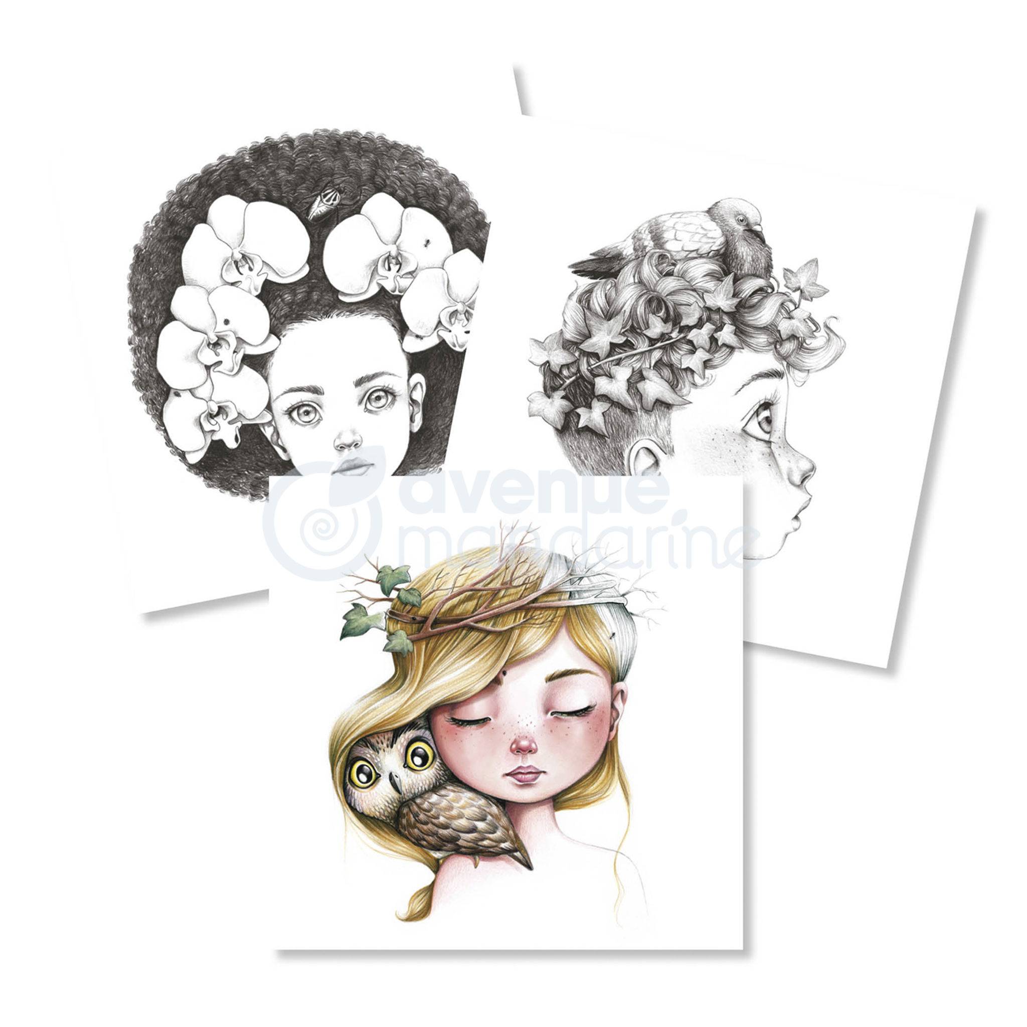 Avenue Mandarine 5x Malbuch Wild 3 - Grün GY077C