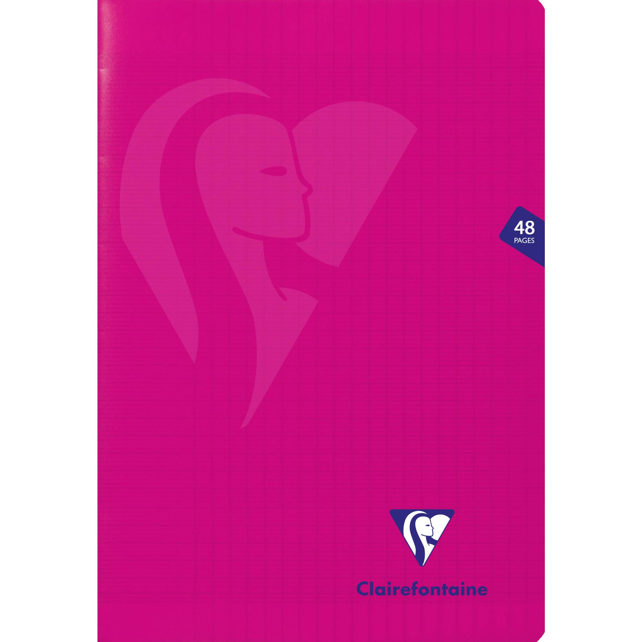 Clairefontaine 10x Heft A4 Mimesys, 24 Bl 90g, FR Lin. Rosa 316101C