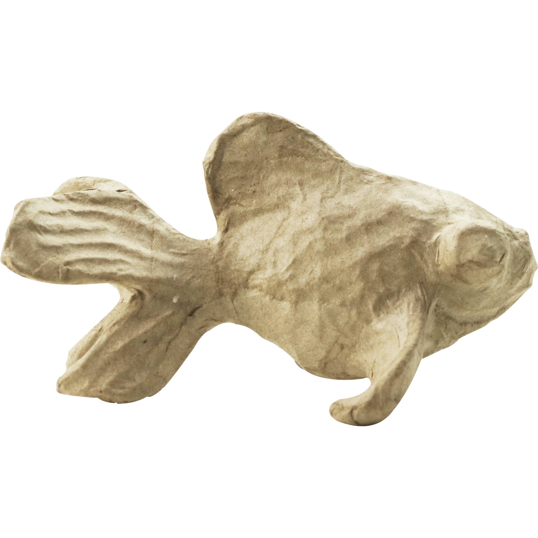 Décopatch 5x Kleines Pappmaché, braun, Fisch - Kartonbraun AP114O