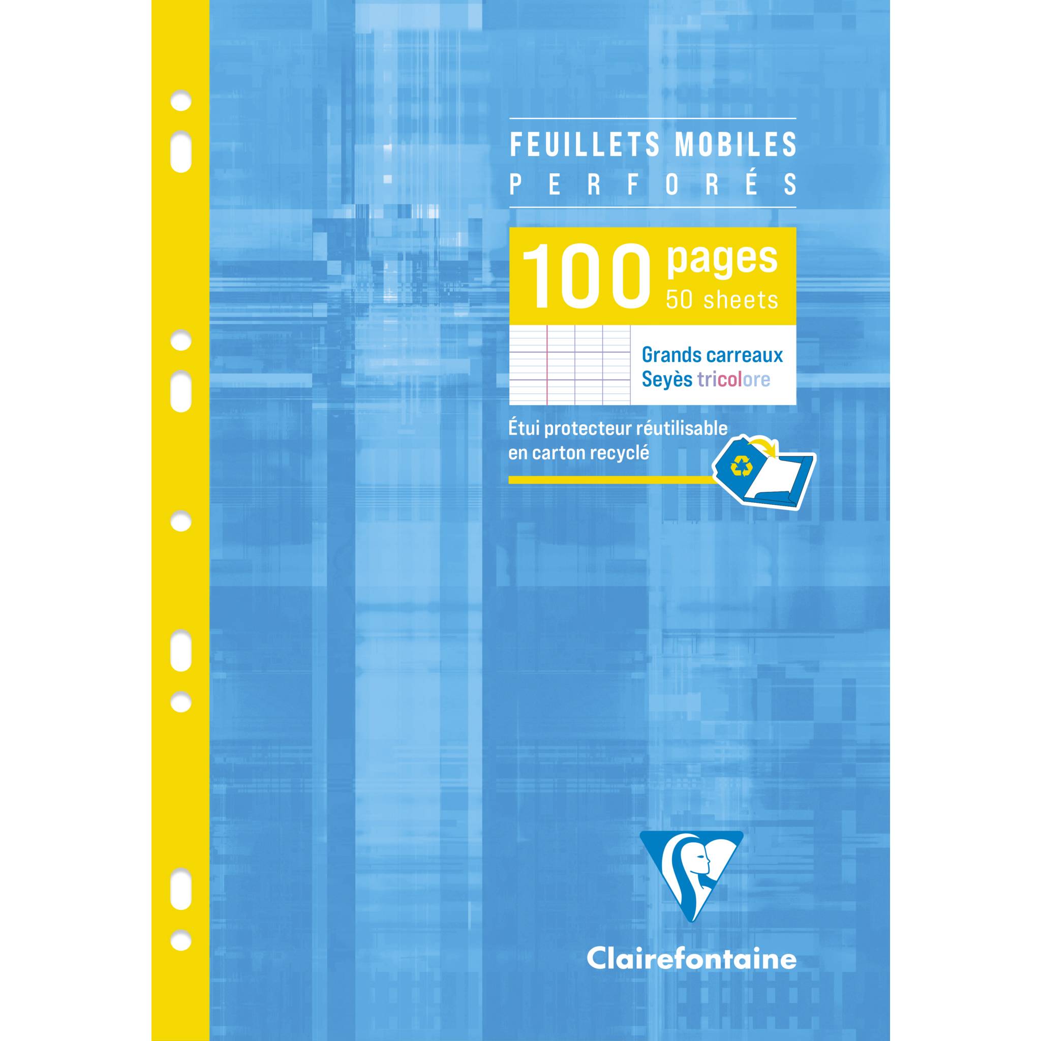 Clairefontaine 10x Pack. 50 Blatt Ringbucheinlagen DIN A4 90g franz. Lin. 1731C