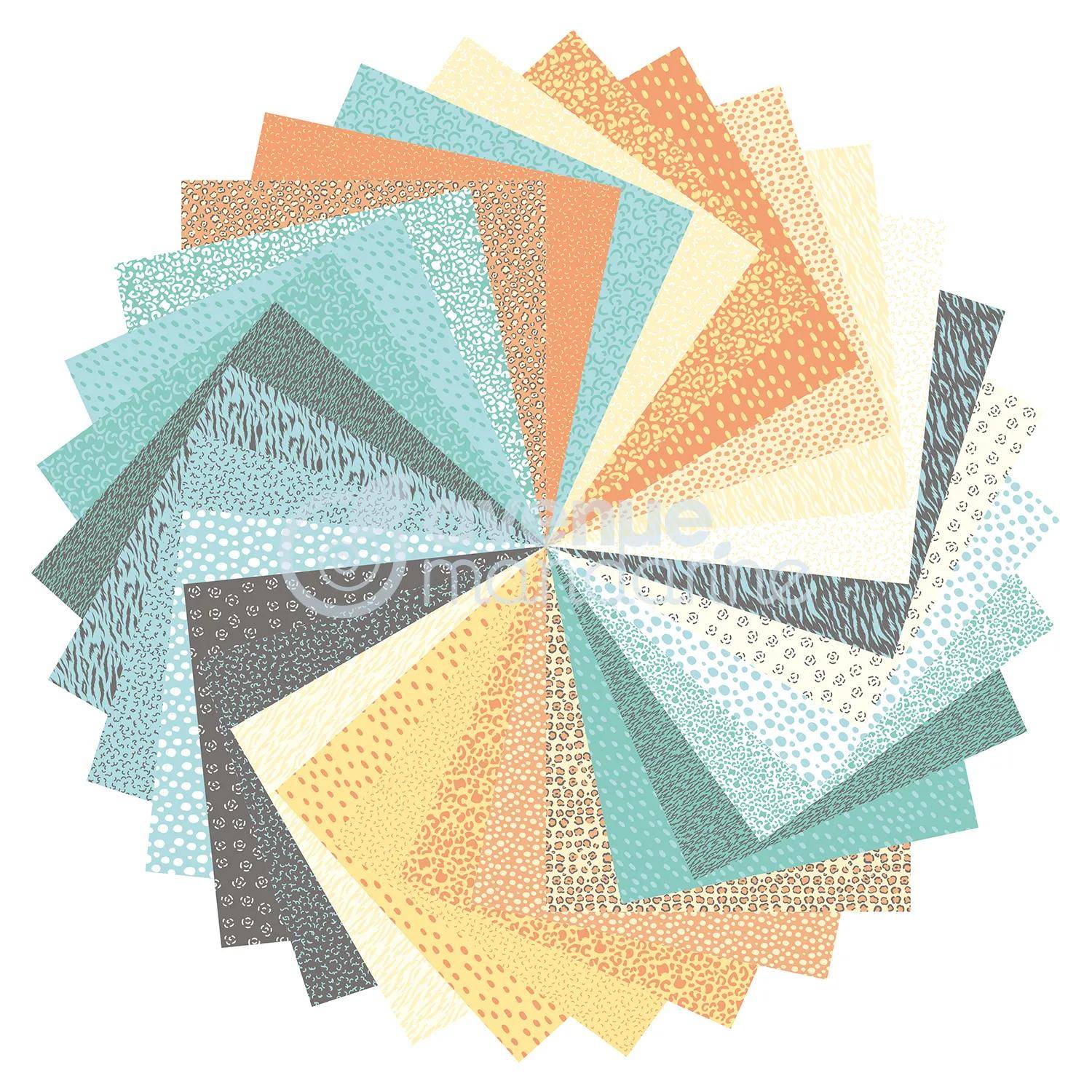 Avenue Mandarine 3x Origami Paper, Furs, 60 Bl 20x20 cm, 70g Mehrfarbig OR513C