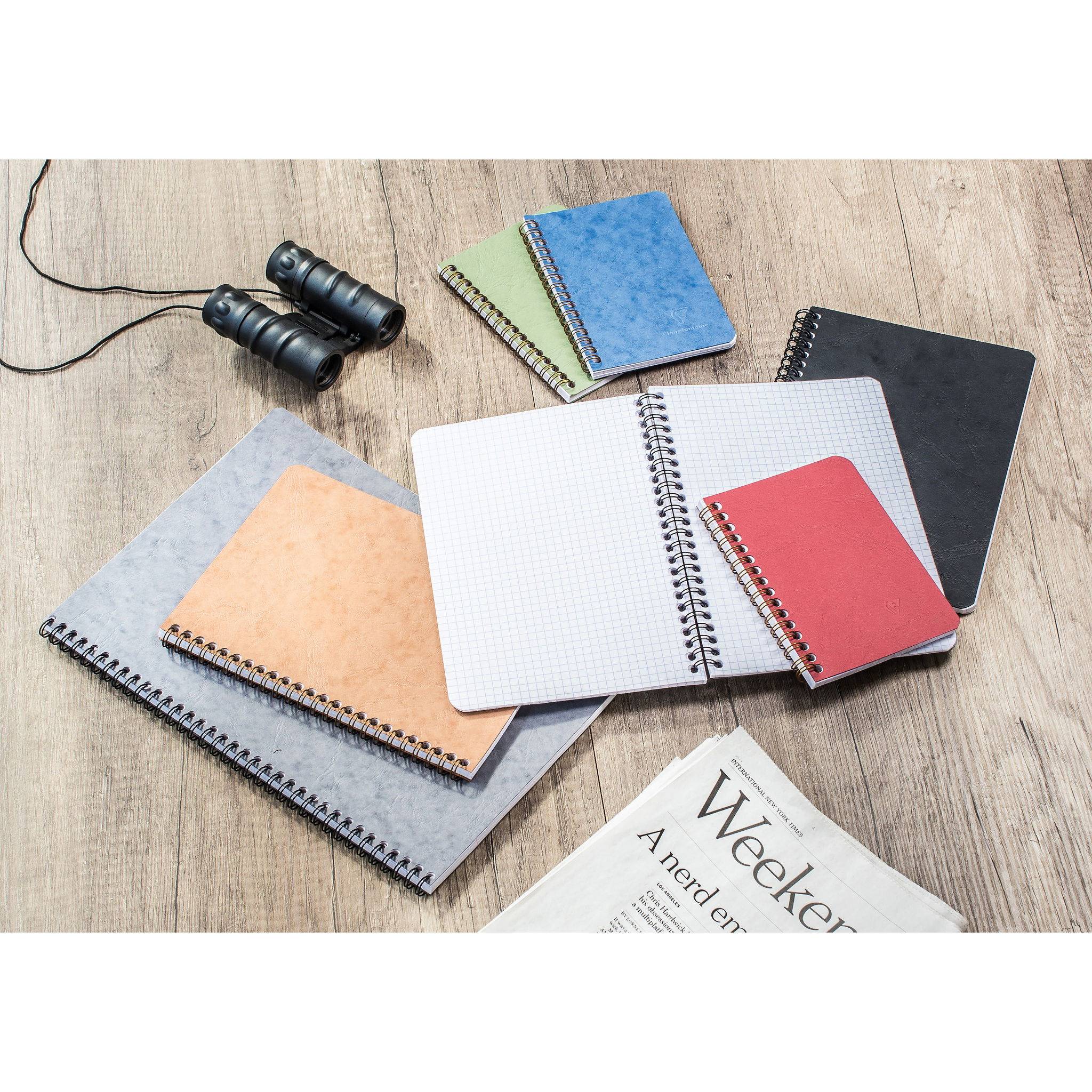 Clairefontaine 5x Age Bag Collegeblock A4+ 80 Blatt kar. Tabak 78252C