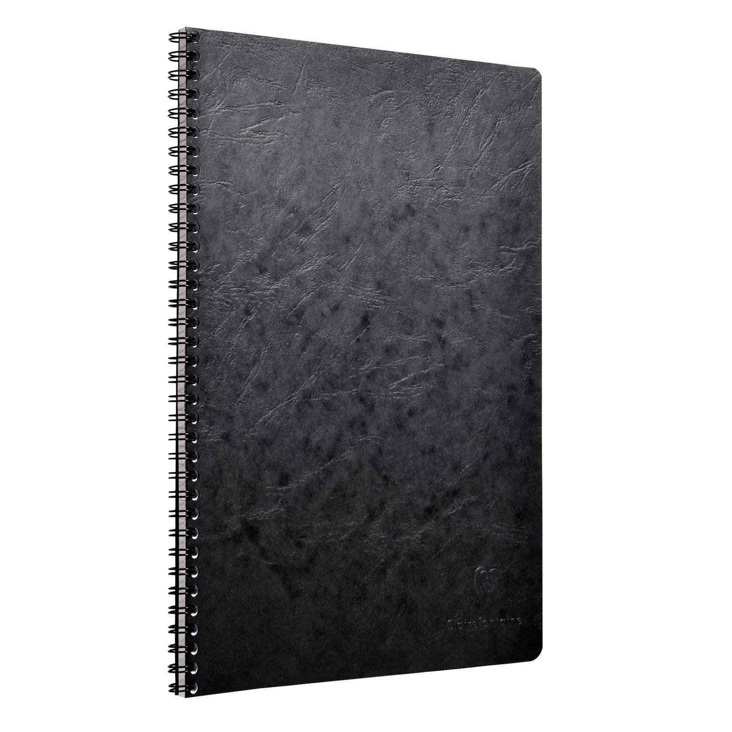 Clairefontaine 5x Spiralbuch Age Bag A4 kariert 50 Blatt - Schwarz 781421C
