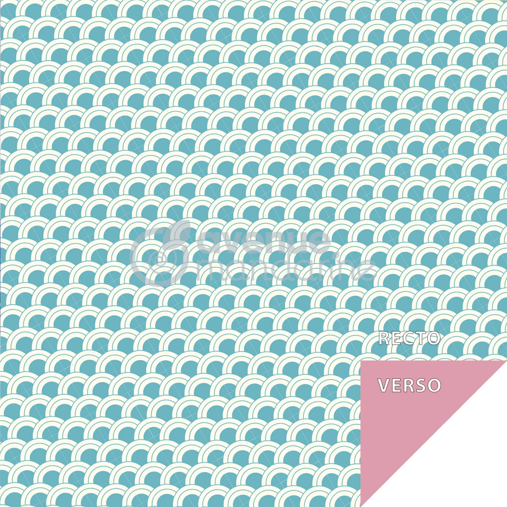 Avenue Mandarine 3x Origami Papier Scales, 60 Bl 20x20 cm, 70g Mehrfarbig OR511C