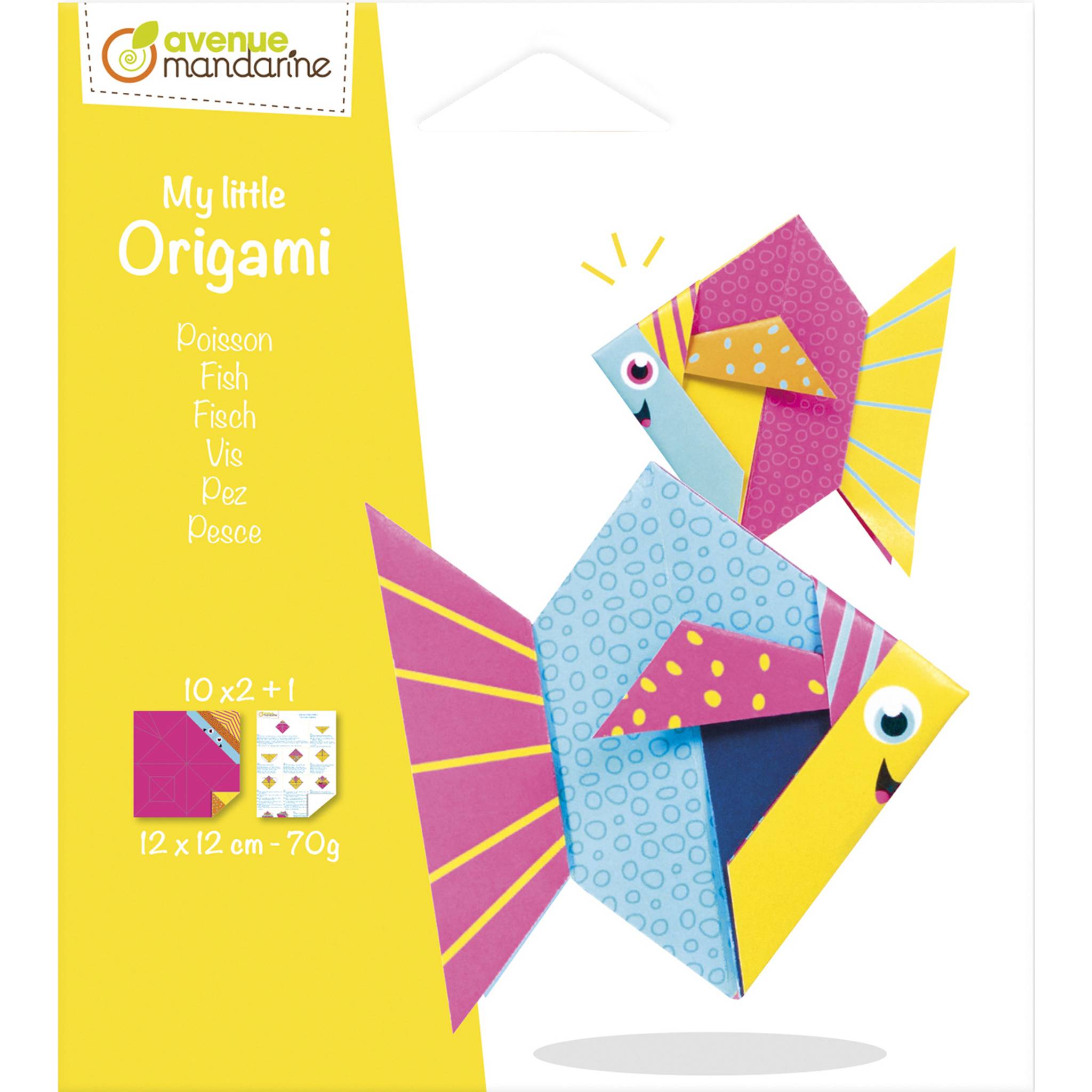 Avenue Mandarine 6x My little Origami, Fisch, 20 Bl 12x12 cm, 70g OR510C