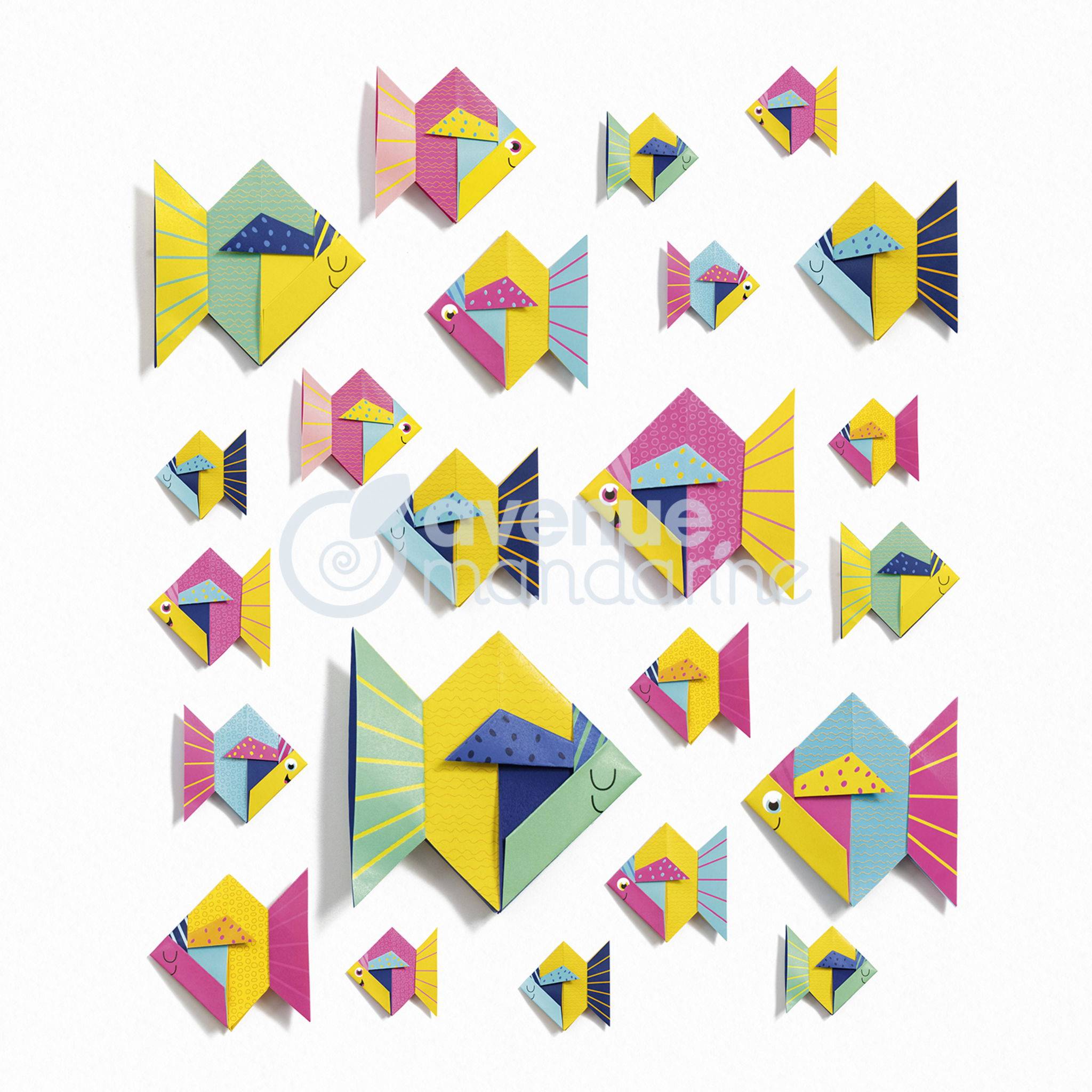 Avenue Mandarine 6x My little Origami, Fisch, 20 Bl 12x12 cm, 70g OR510C