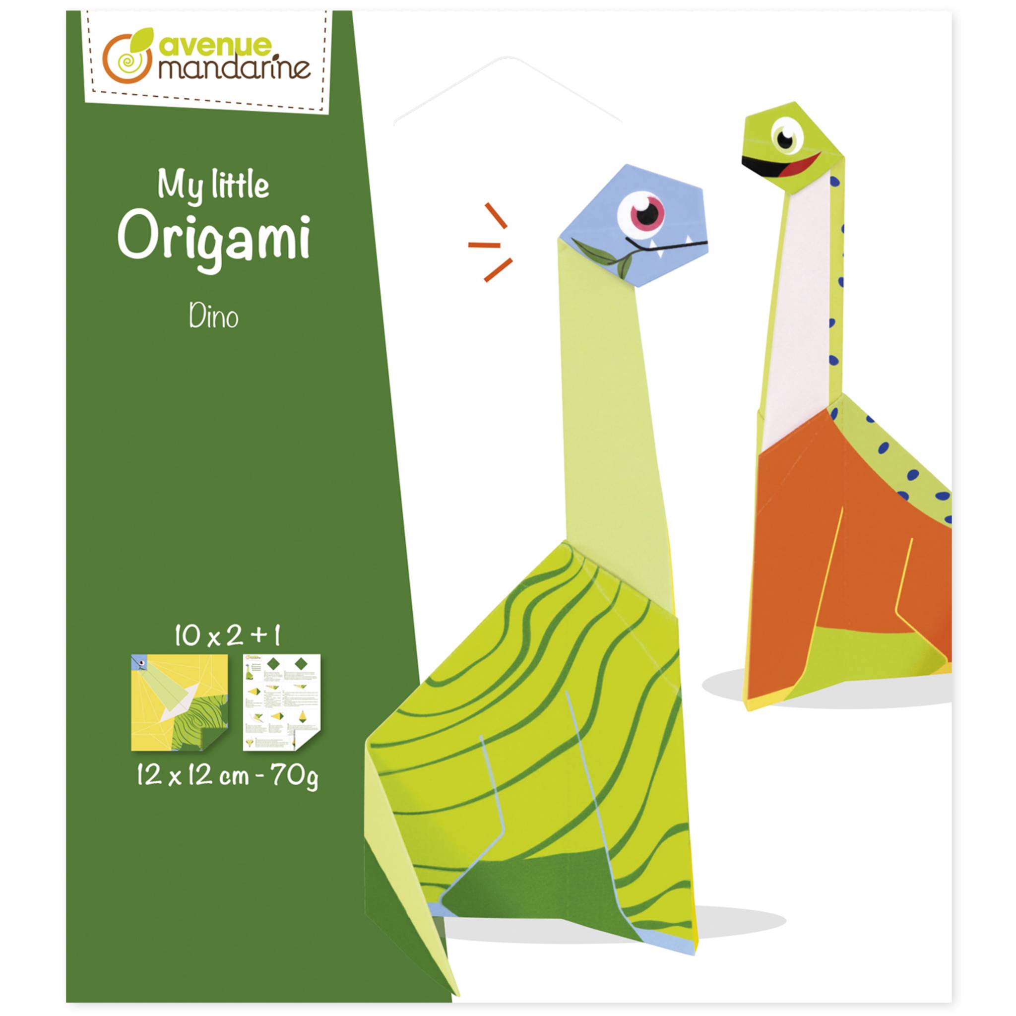 Avenue Mandarine 6x My little Origami, Dinosaurier, 20 Bl 12x12 cm, 70g OR517C