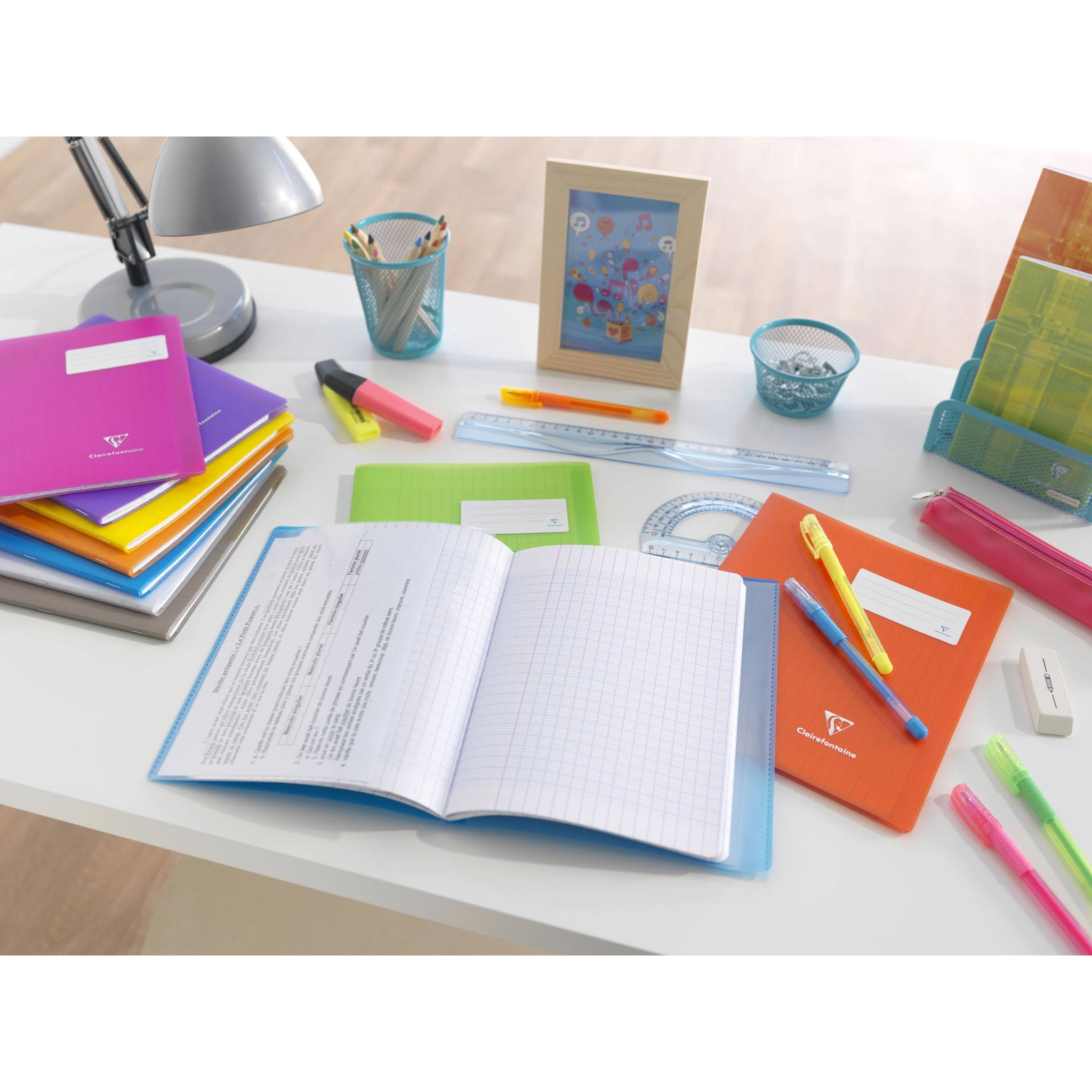 Clairefontaine 10x Koverbook, Heft 24x32cm, 24 Blatt 90g, kariert Gelb 984606C