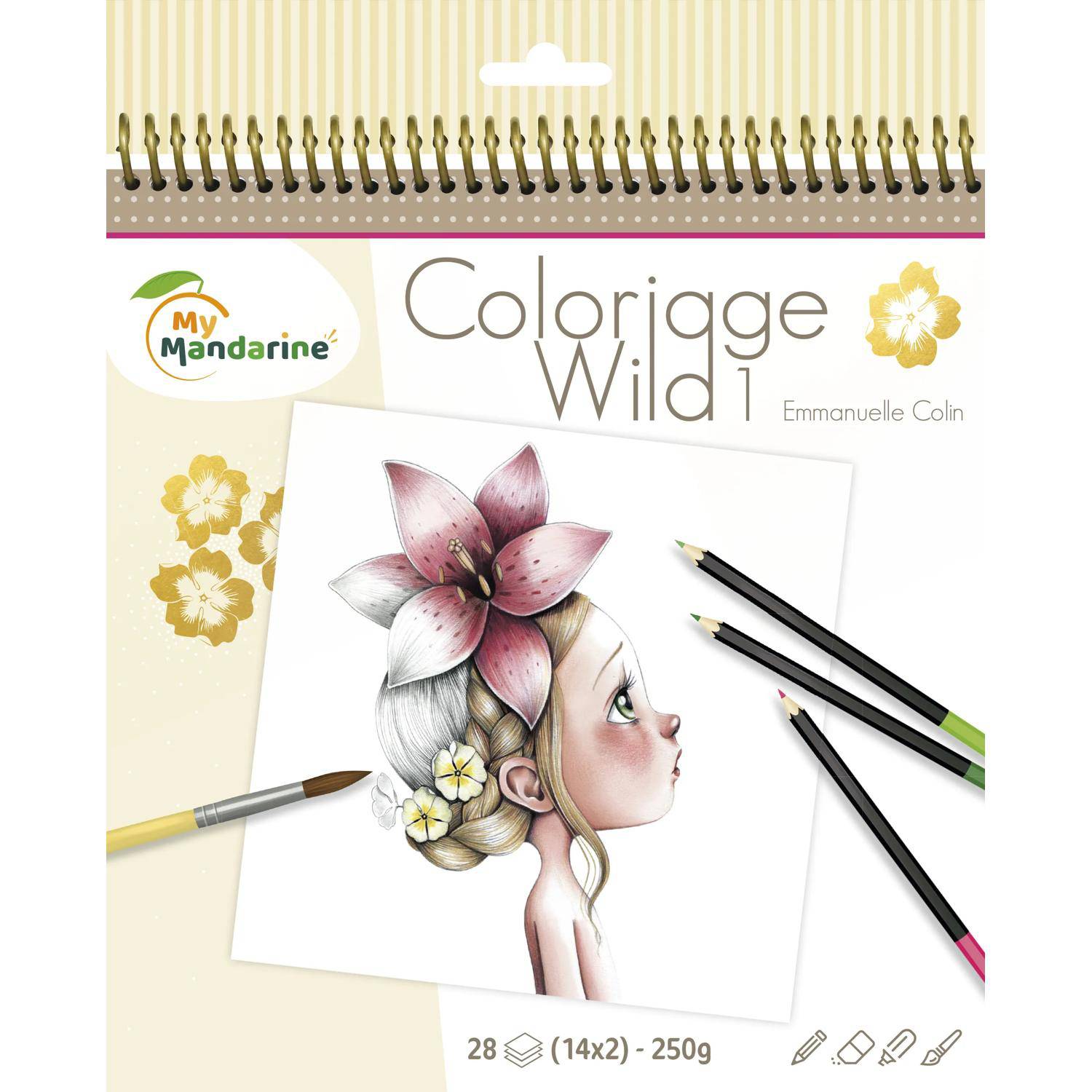 Avenue Mandarine 5x Malbuch Wild 1 - Rosa GY065O