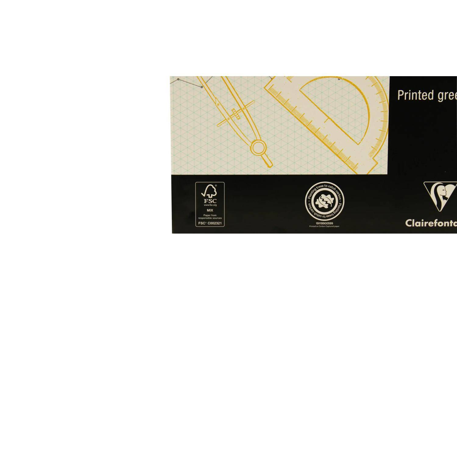 Clairefontaine 10x isometrisches Millimeterpapier Block A4, 50 Blatt J424BZ