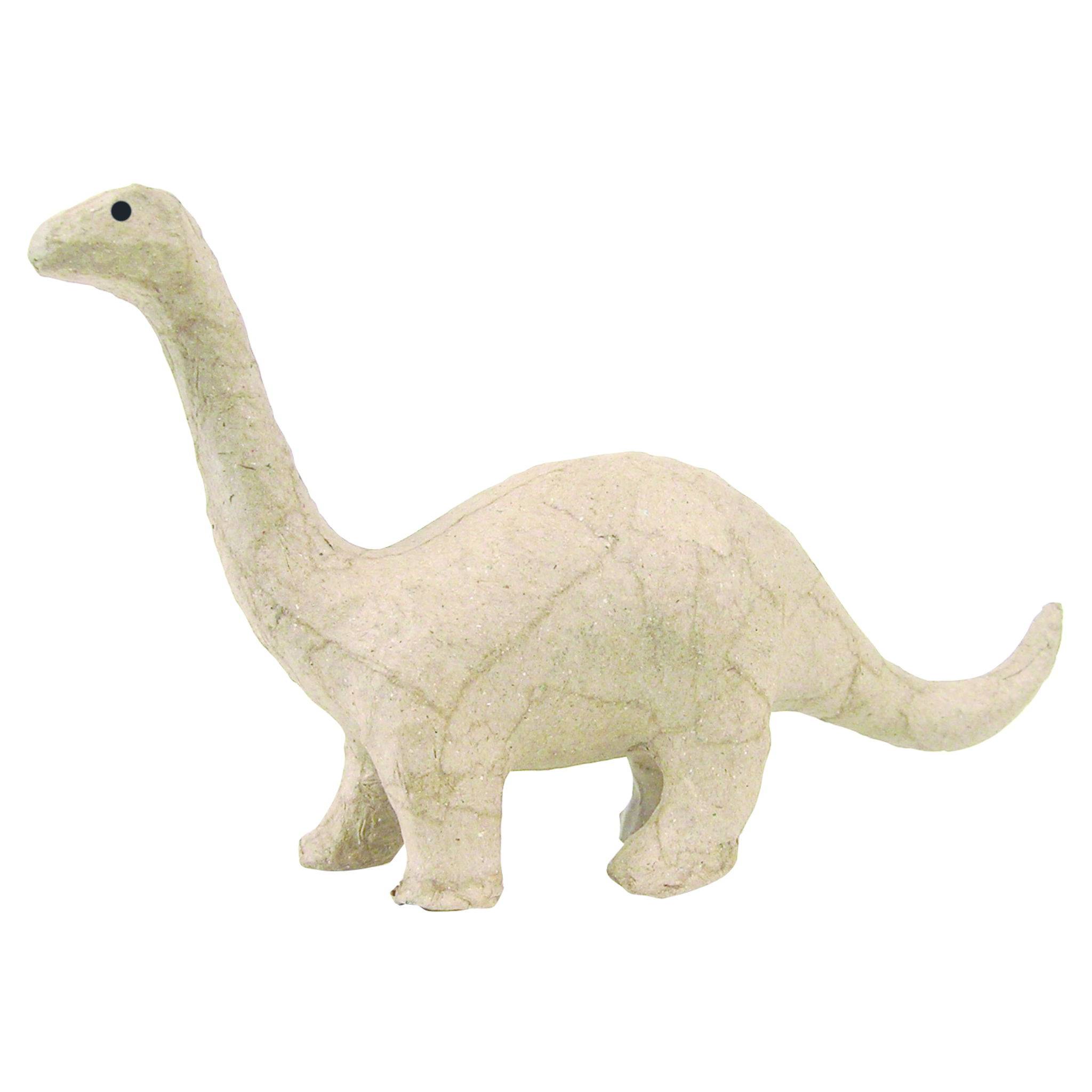 Décopatch 5x Kleines Pappmaché, braun, Brontosaurus - Kartonbraun AP101O