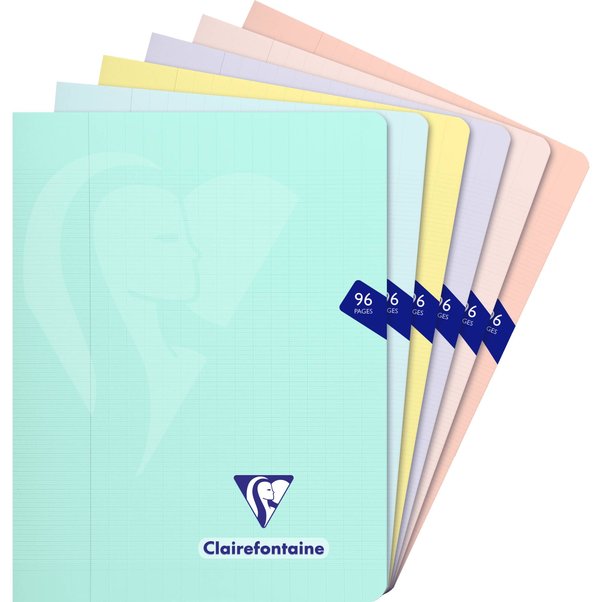 Clairefontaine 10x Mimesys Pastell, Heft 17x22 cm, 48 Blatt 90g Sortiert 308741C