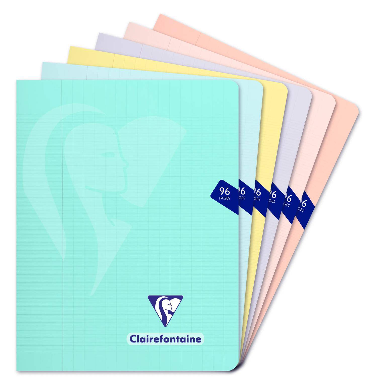 Clairefontaine 10x Mimesys Pastell, Heft 17x22 cm, 48 Blatt 90g Sortiert 308741C