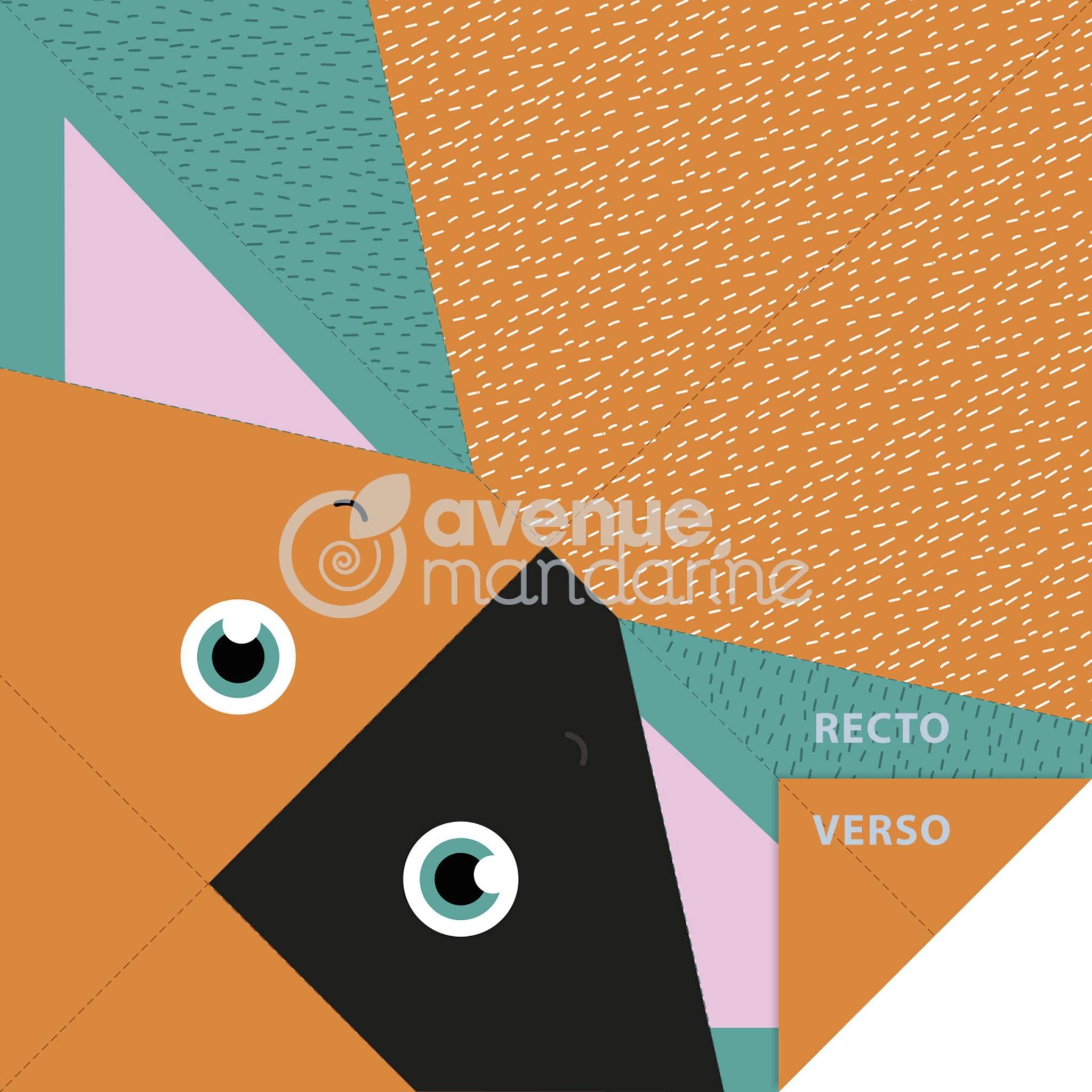 Avenue Mandarine 6x My little Origami, Hund, 20 Bl 12x12 cm, 70g OR509C