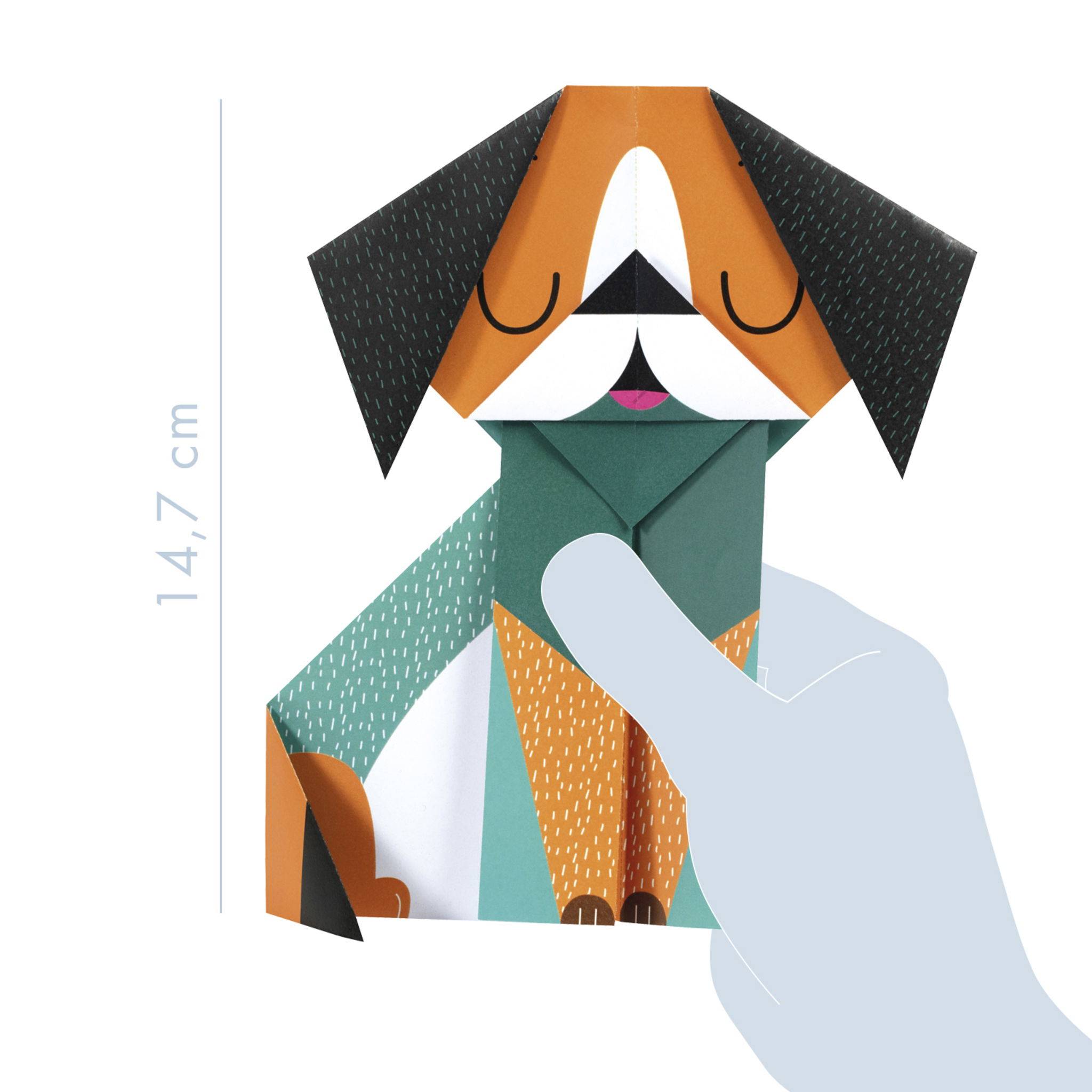 Avenue Mandarine 6x My little Origami, Hund, 20 Bl 12x12 cm, 70g OR509C