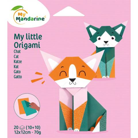 Avenue Mandarine 6x My little Origami, Katze, 20 Bl 12x12 cm, 70g OR508C