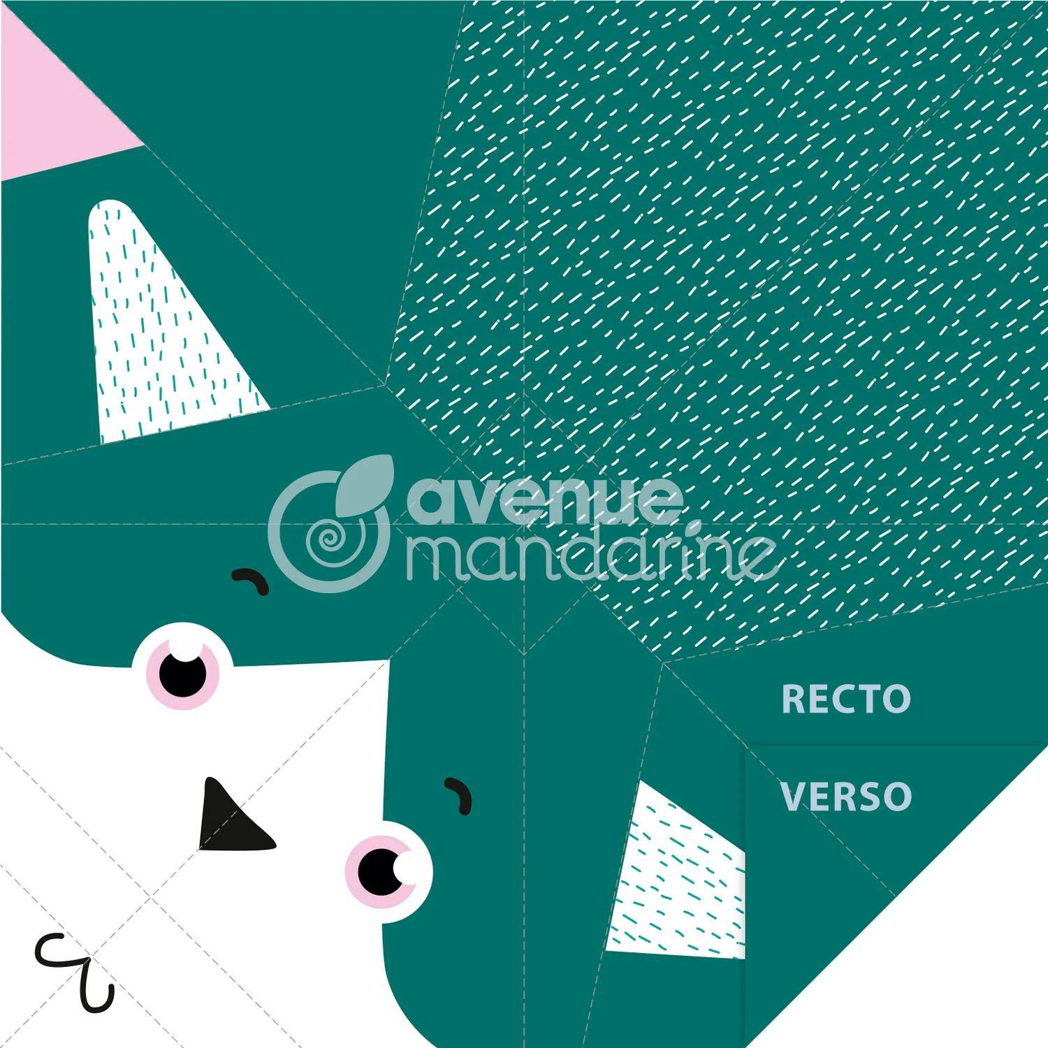 Avenue Mandarine 6x My little Origami, Katze, 20 Bl 12x12 cm, 70g OR508C