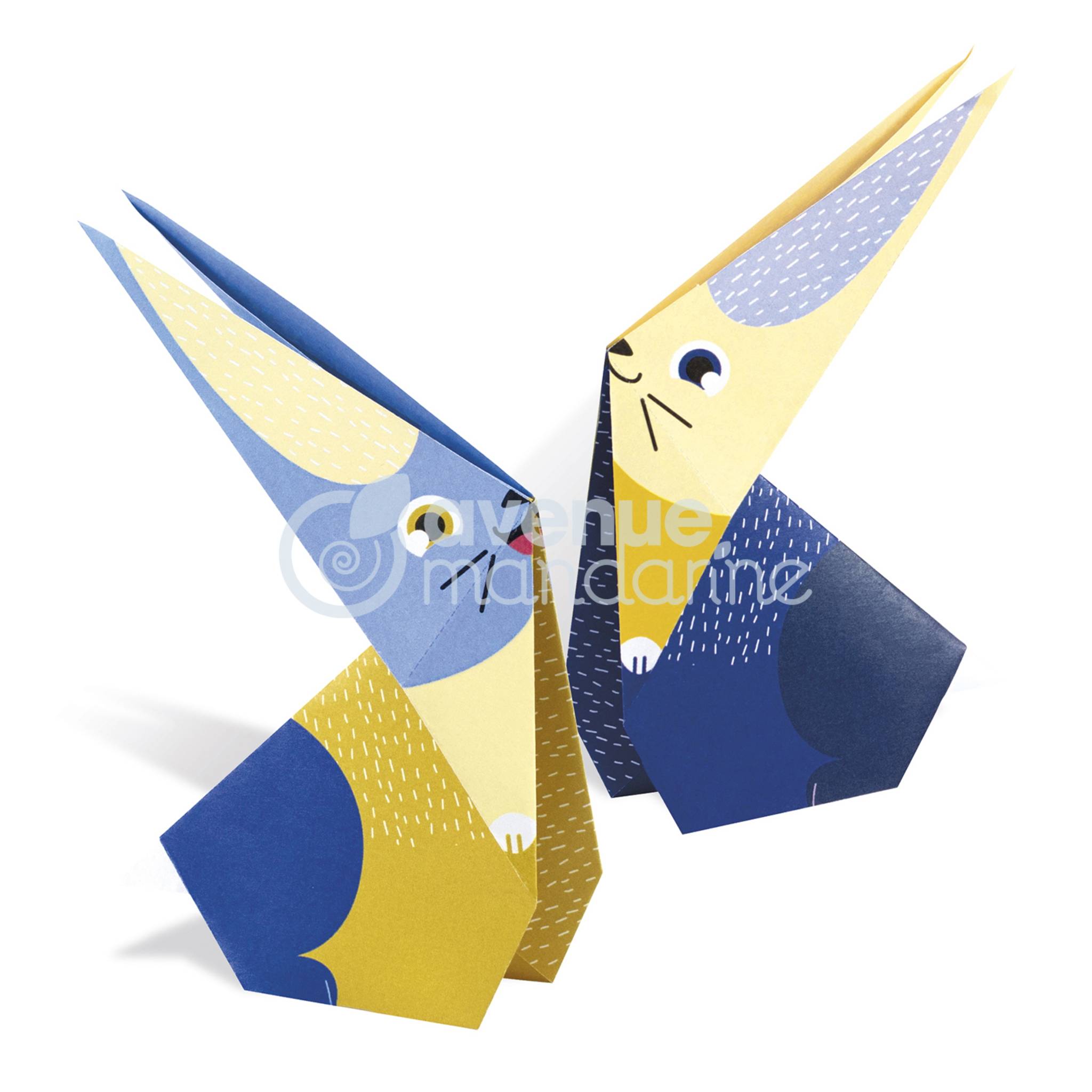 Avenue Mandarine 6x My little Origami, Kaninchen, 20 Bl 12x12 cm, 70g OR507C