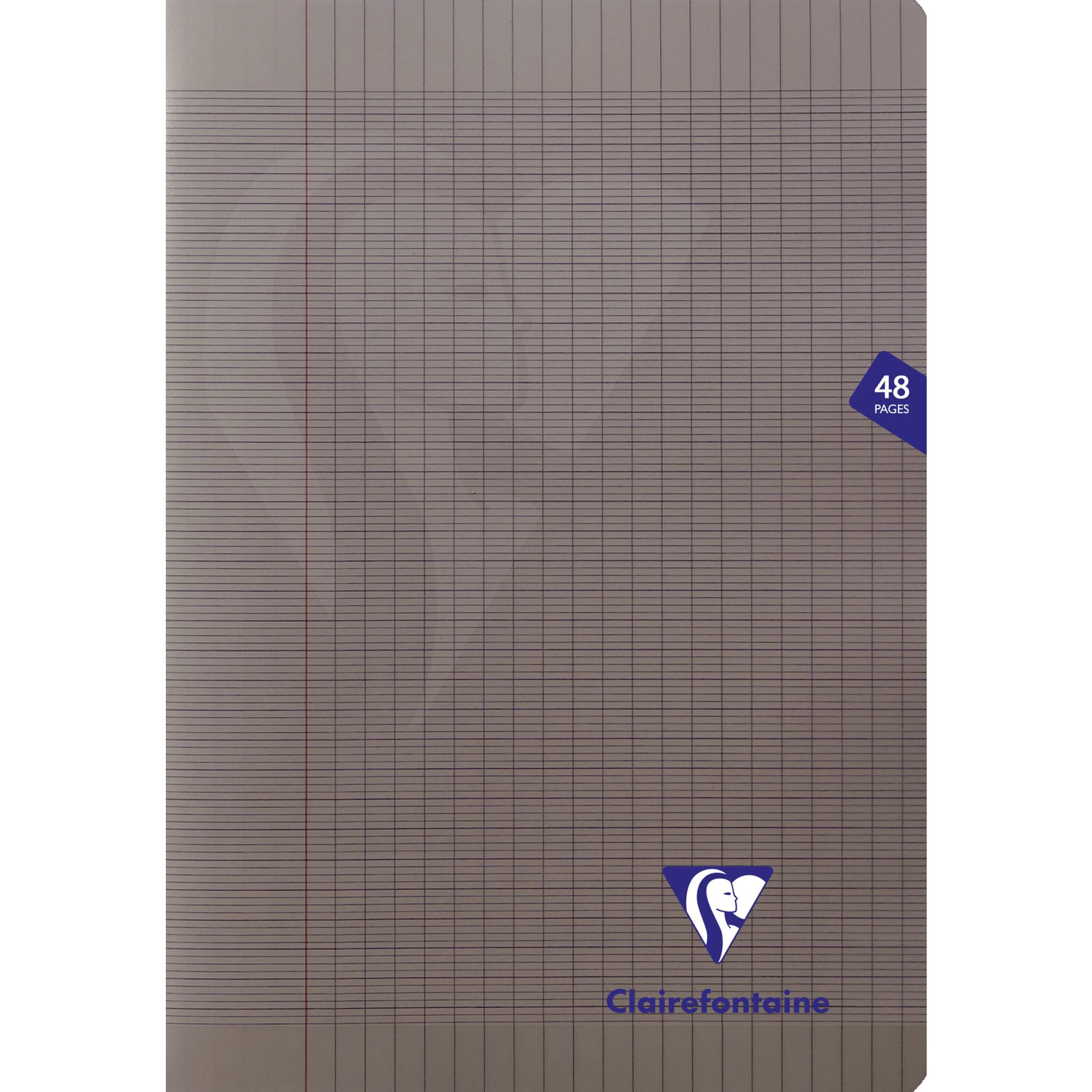 Clairefontaine 10x Heft A4 Mimesys, 24 Blatt französische Lineatur Grau 363101C