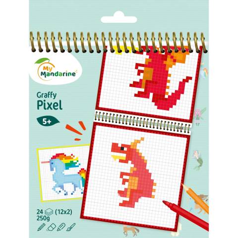 Avenue Mandarine 5x Graffy Pixel, Fantastische Kreaturen - Mehrfarbig GY098C