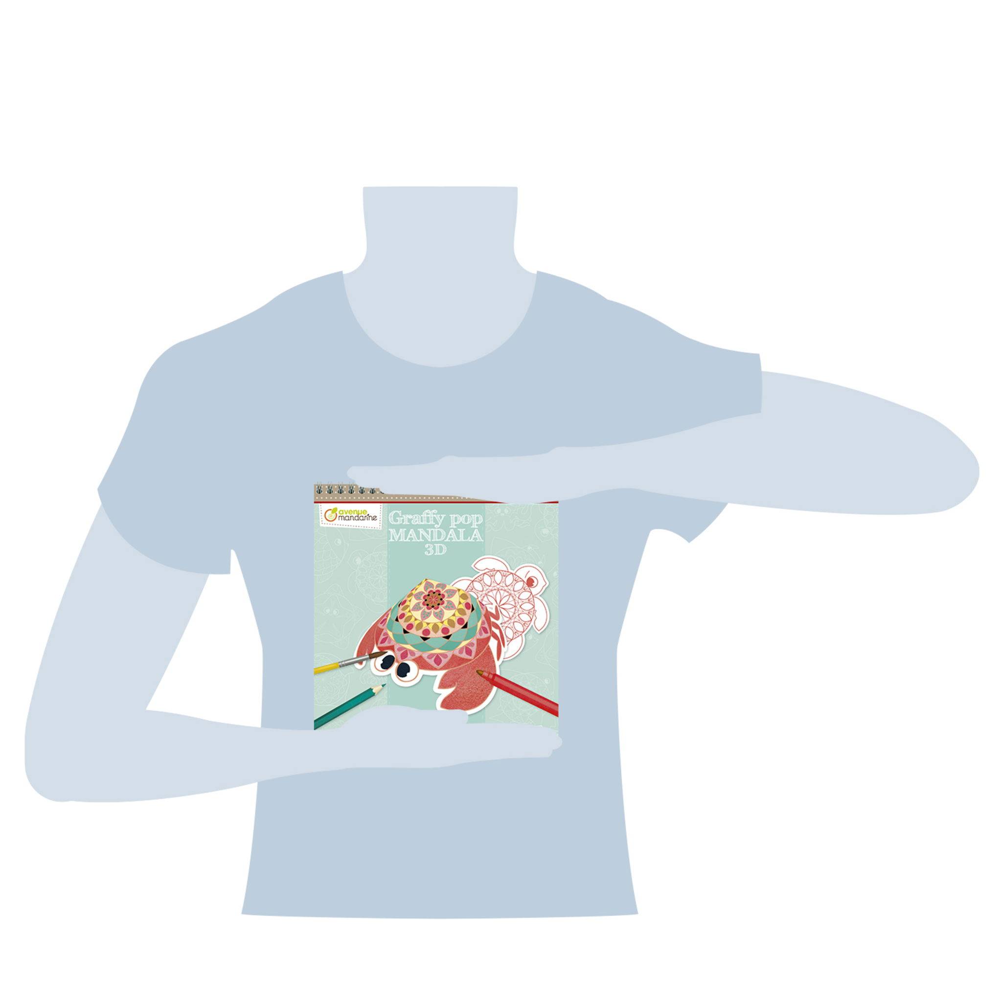 Avenue Mandarine 5x Graffy Pop Mandala 3D, Meerestiere - Mehrfarbig GY094C