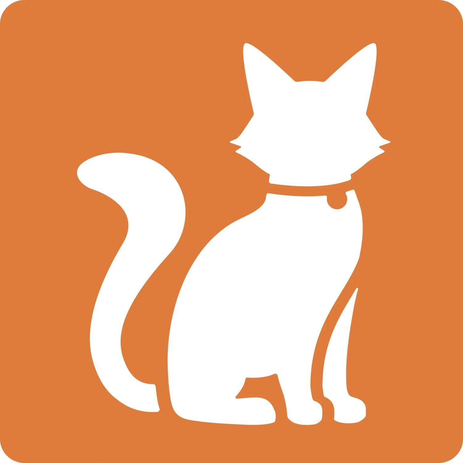 Avenue Mandarine 3x 6-teiliges Schablonenset für Kinder, Katzen - Orange PO009C