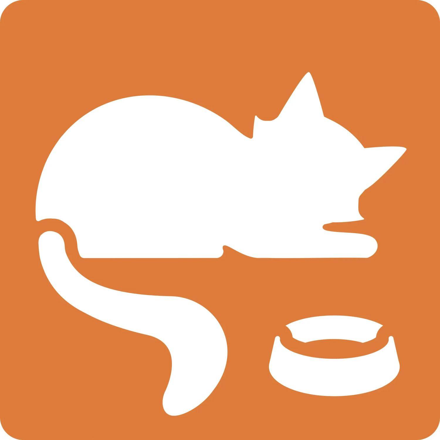 Avenue Mandarine 3x 6-teiliges Schablonenset für Kinder, Katzen - Orange PO009C