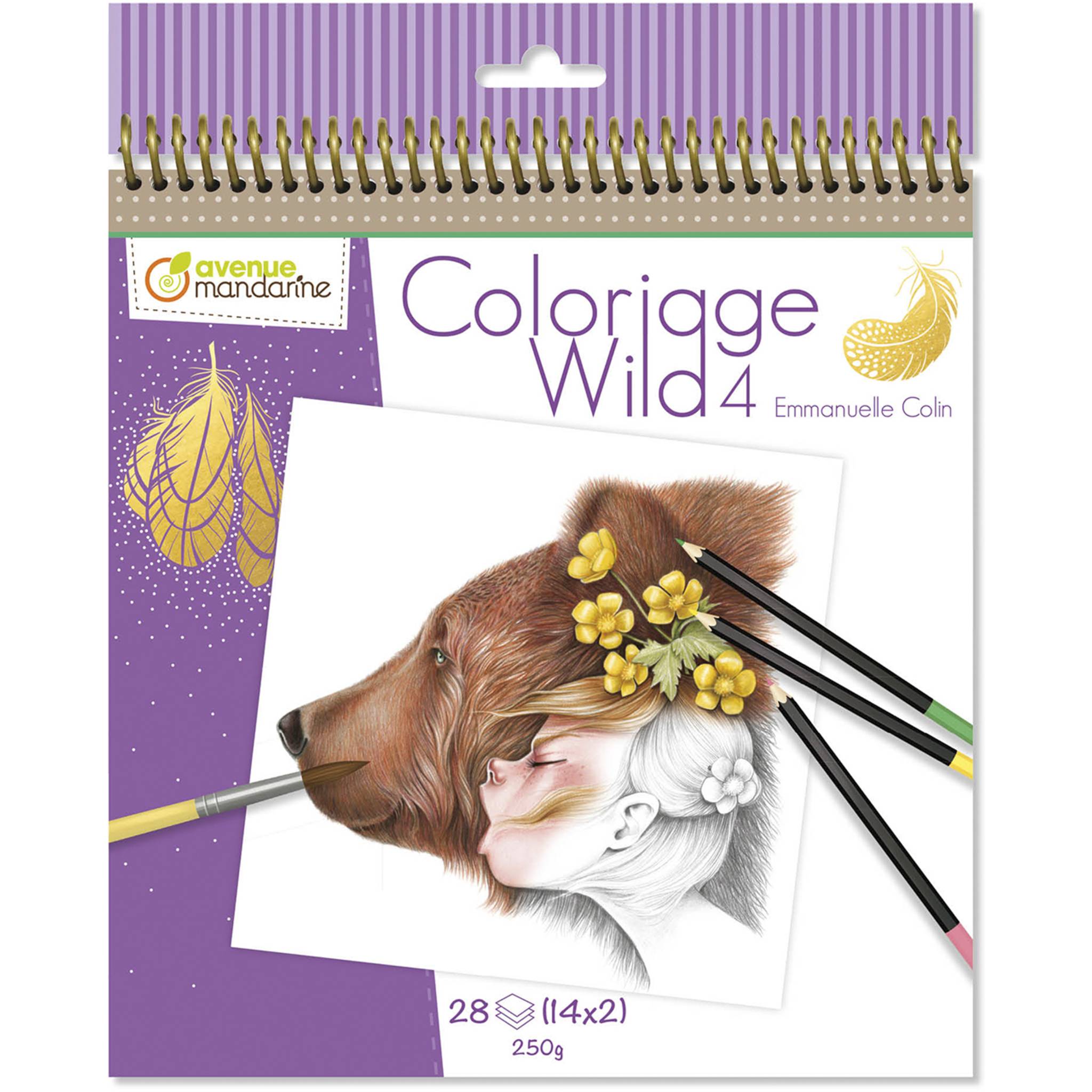 Avenue Mandarine 5x Malbuch Wild 4 - Violett GY093C