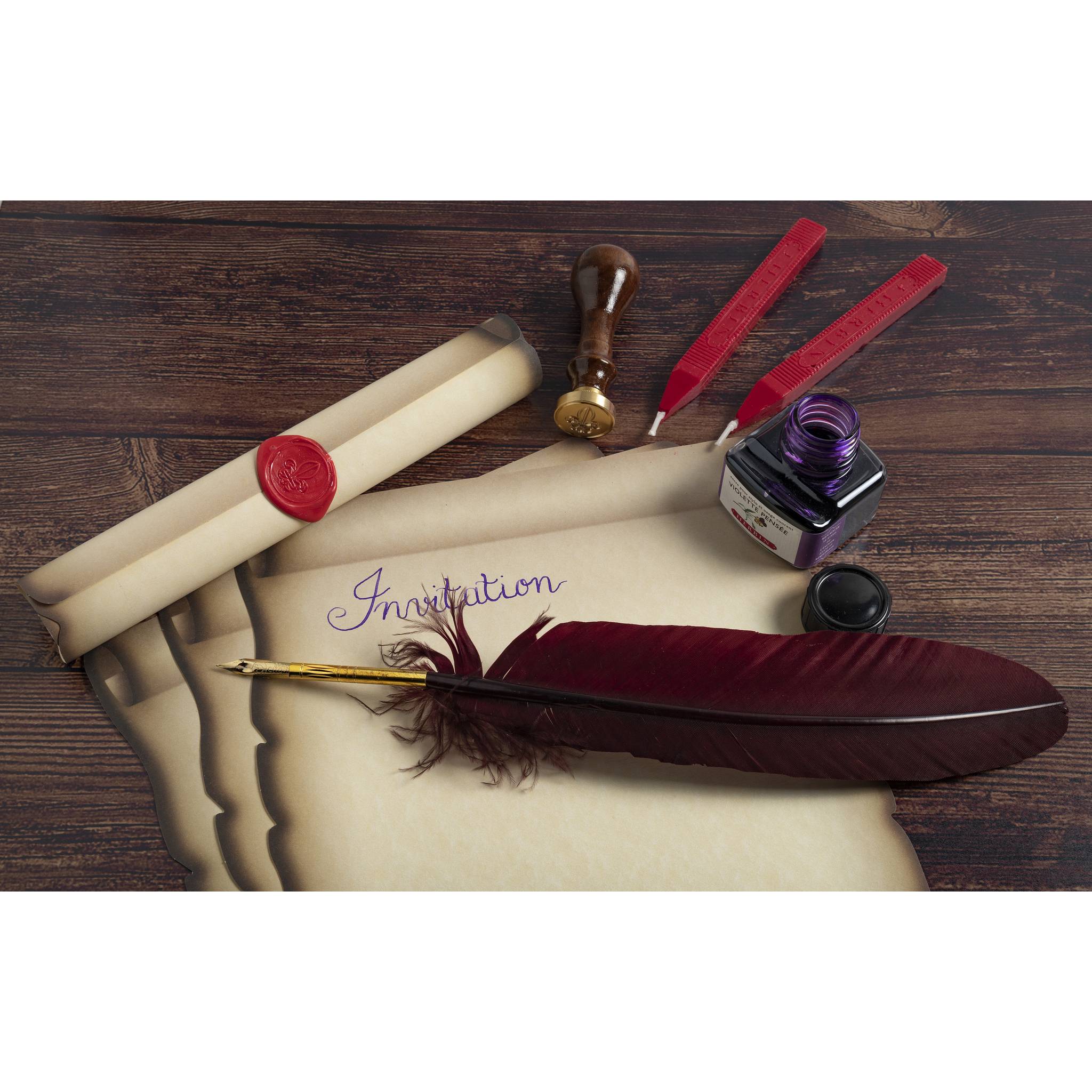 Brause 10x Packung mit 5 Bl Kalligrafiepapier, Pergament, A4 Elfenbein 427B