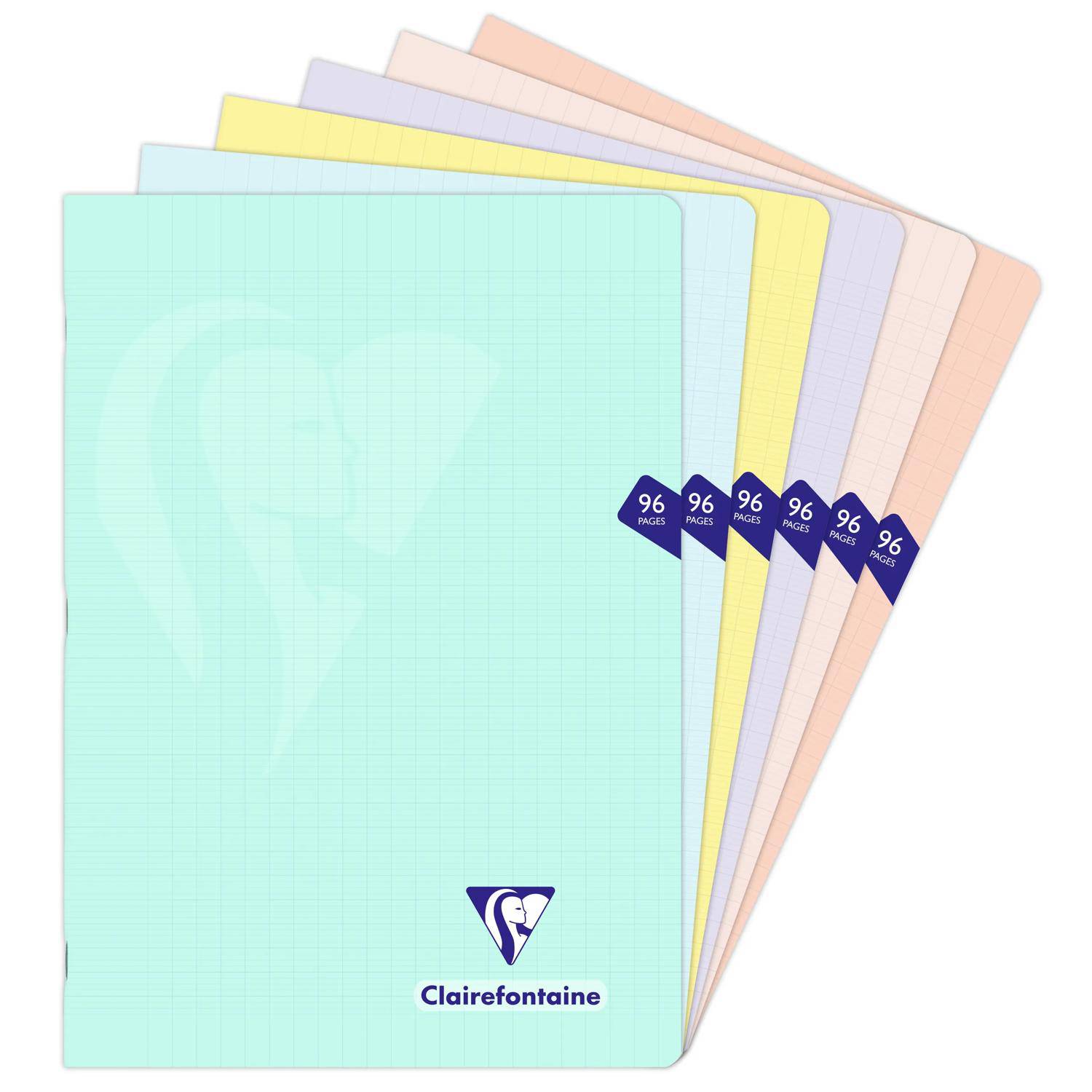 Clairefontaine 10x Mimesys Pastell, Heft A4, 48 Blatt 90g - Sortiert 308161C