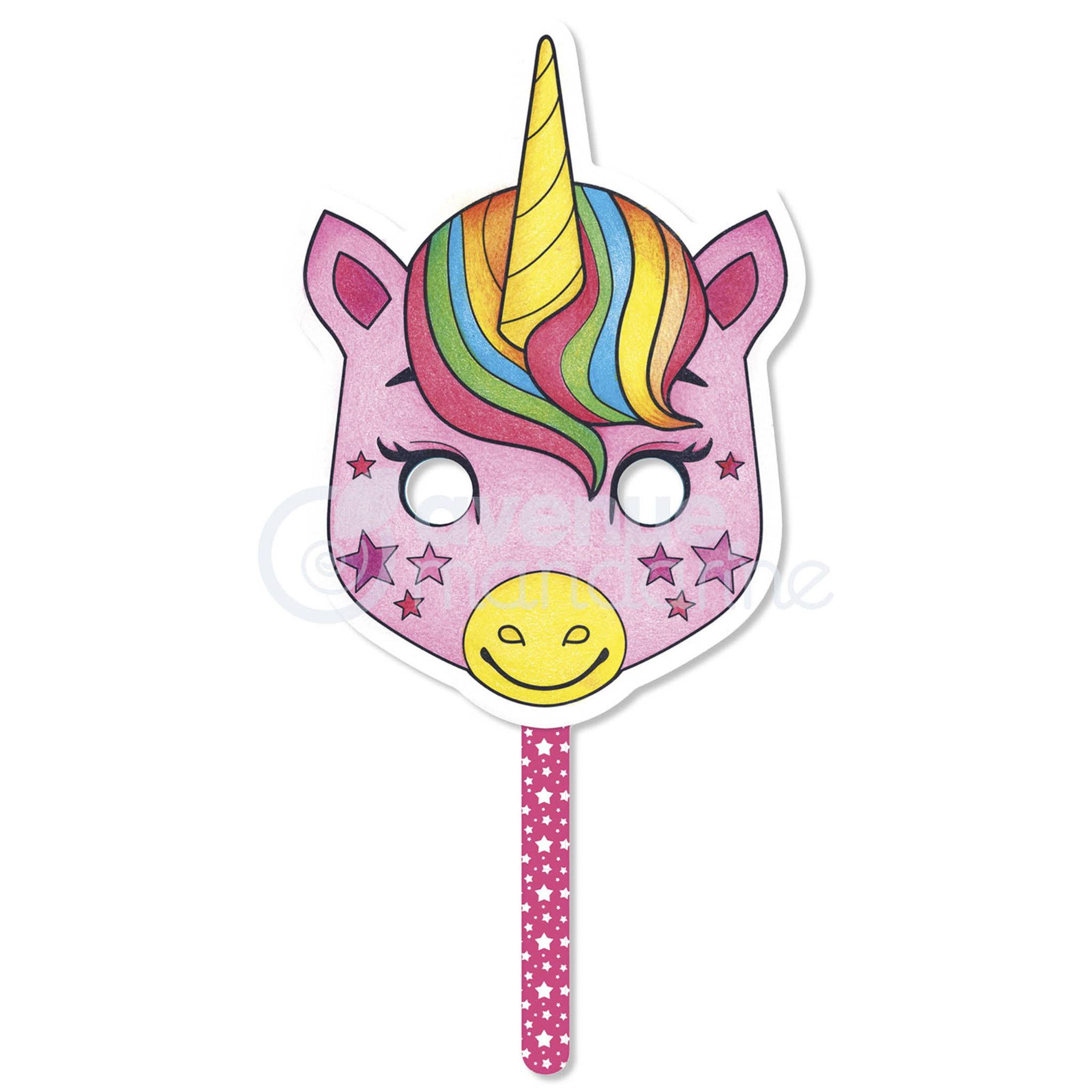 Avenue Mandarine 5x Graffy Stick, Stabmaske, Einhorn - Rosa GY092C