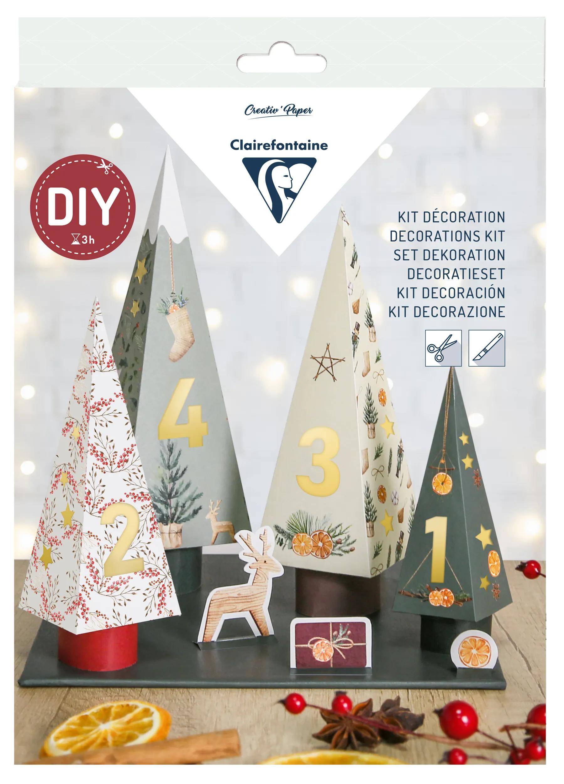 Clairefontaine 3x Starter-Set, 20,6x1,9x29cm, Adventskerzen 97713C