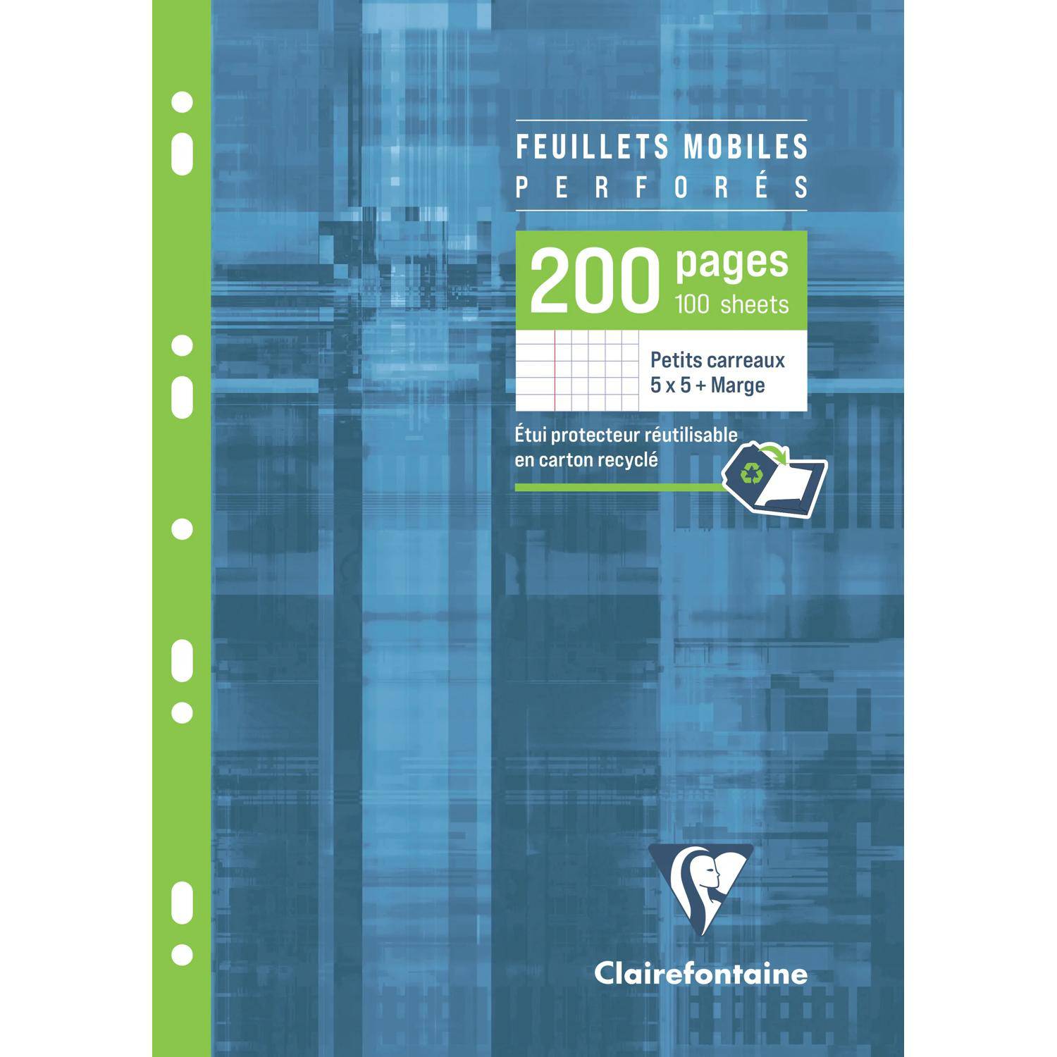 Clairefontaine 5x Pack. 100 Blatt Ringbucheinlagen DIN A4 kariert 17522C