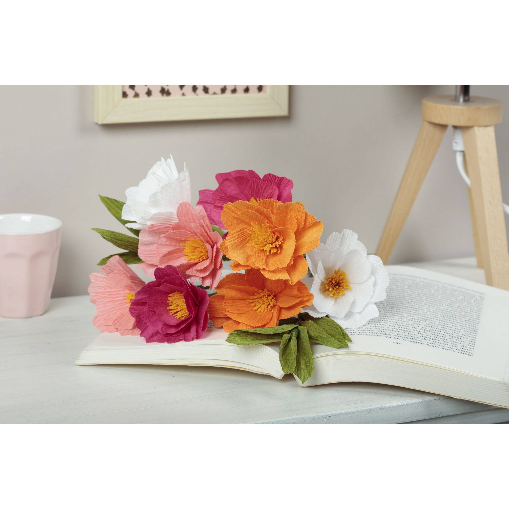Clairefontaine 3x Set Krepppapier, Kreativset, Blumenstrauß - Sortierung 97705C