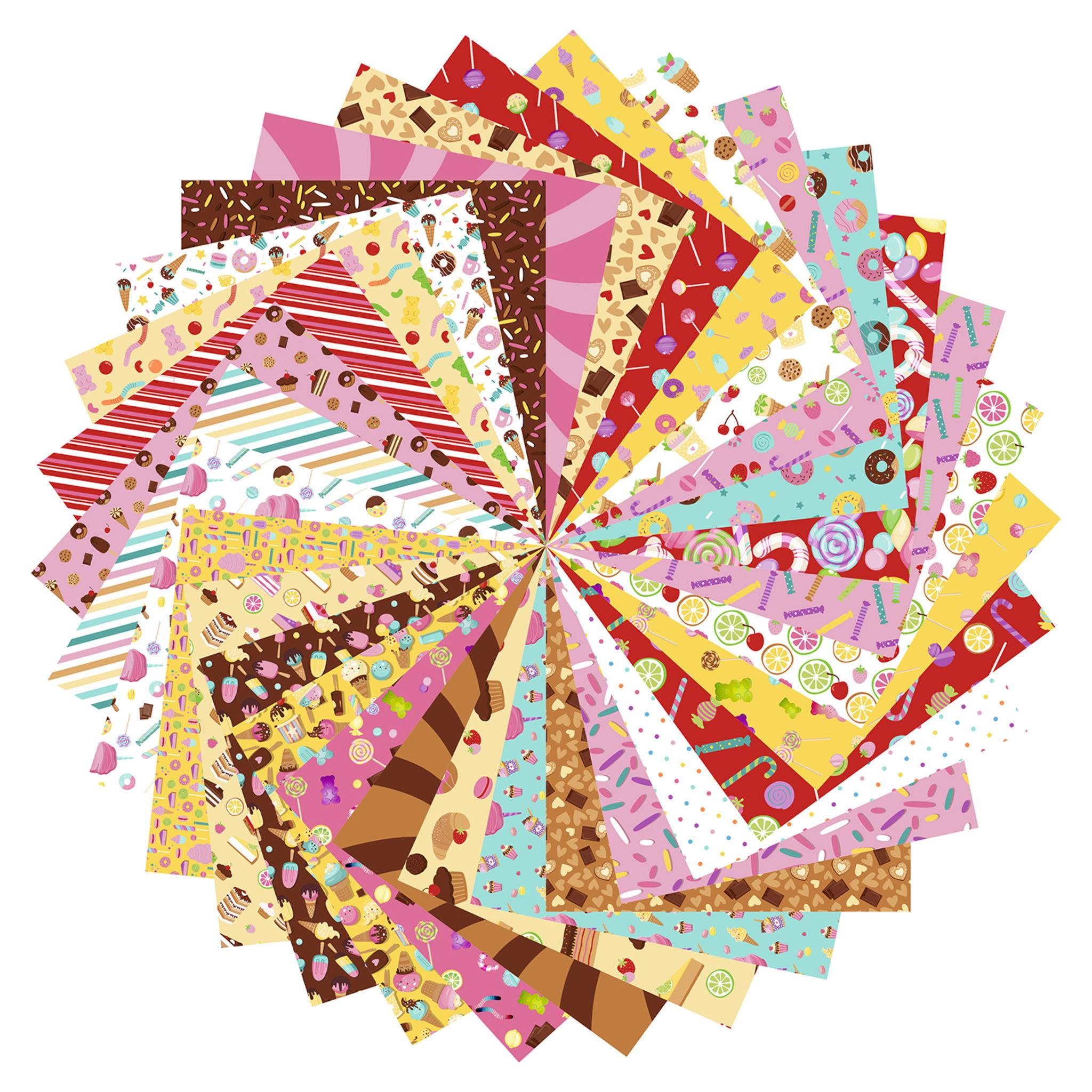 Avenue Mandarine 3x Origami Papers, Sweets - Mehrfarbig OR522C